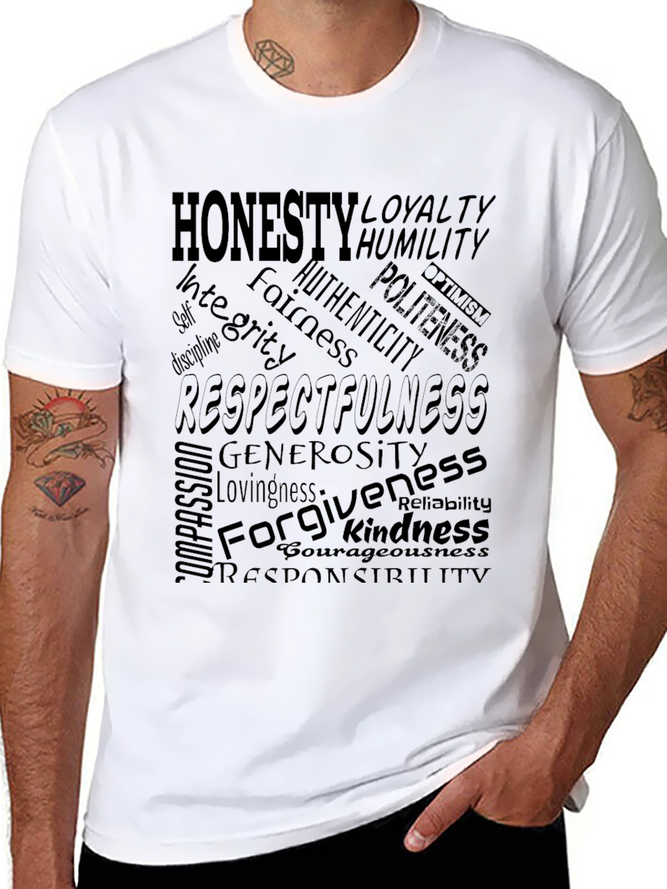 Honesty & Respect Mens Graphic T-Shirt
