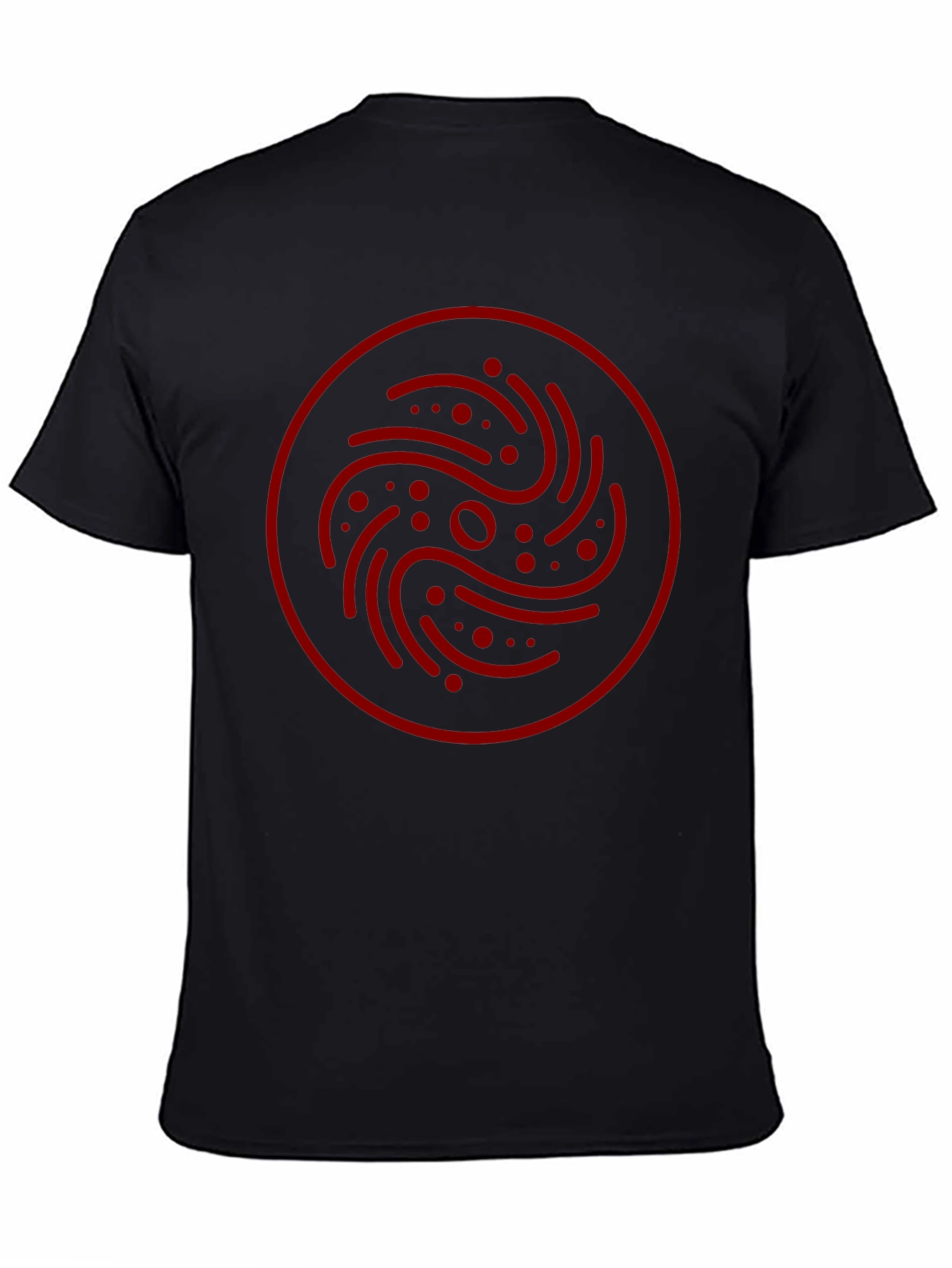 Abstract Circle Graphic Tee - Stylish Mens Black T-Shirt