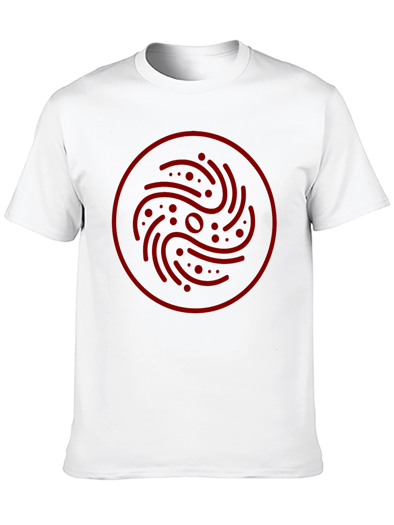 Abstract Circle Graphic Tee - Stylish Mens Black T-Shirt