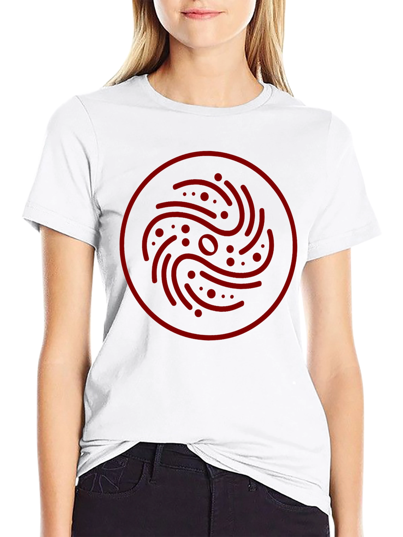 Abstract Circle Graphic Tee - Stylish Mens Black T-Shirt