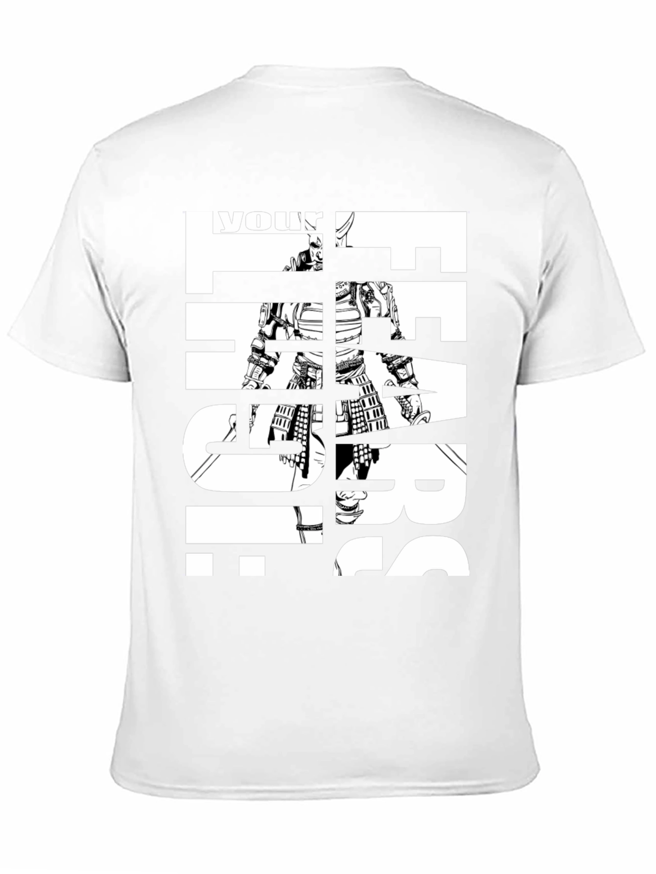 Samurai Face Your Fears Graphic Print T-Shirt