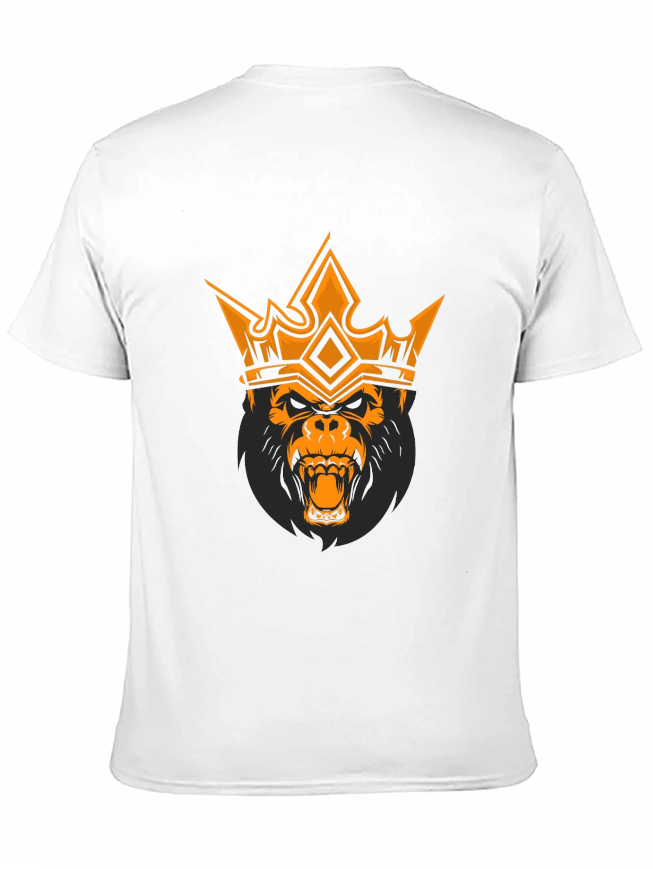 King Gorilla Graphic Tee - Black Cotton T-Shirt