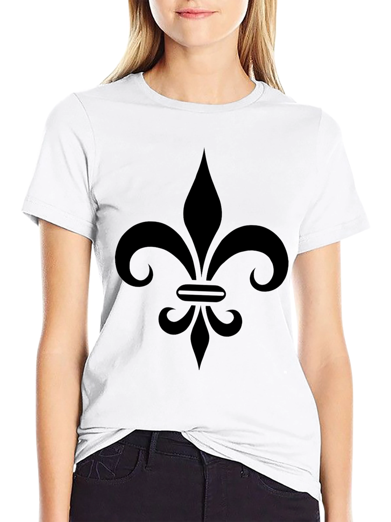 Fleur-de-Lis Graphic T-Shirt - Black