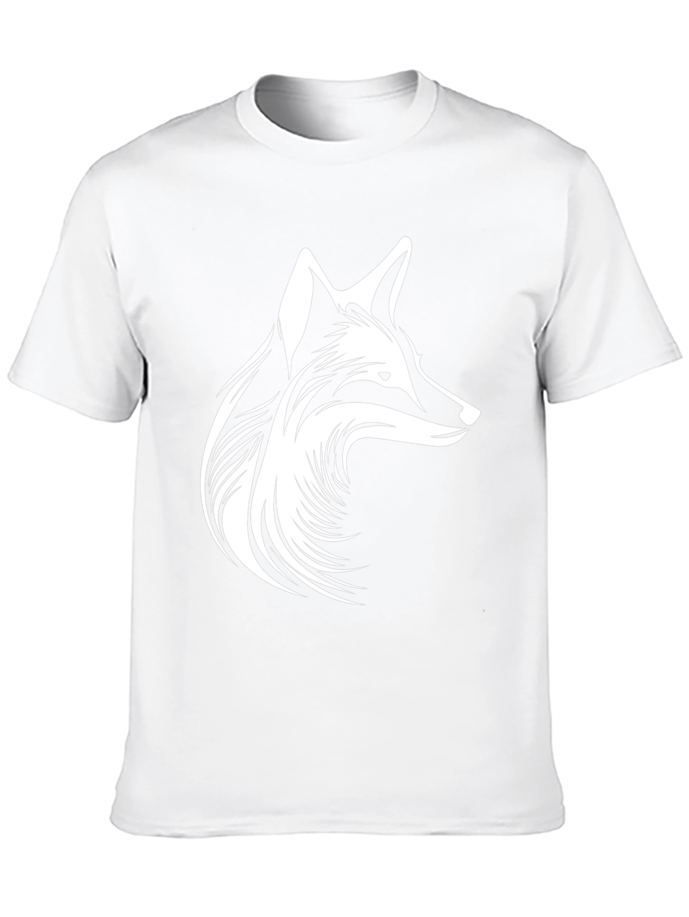 Fox Head Graphic Print Black T-Shirt