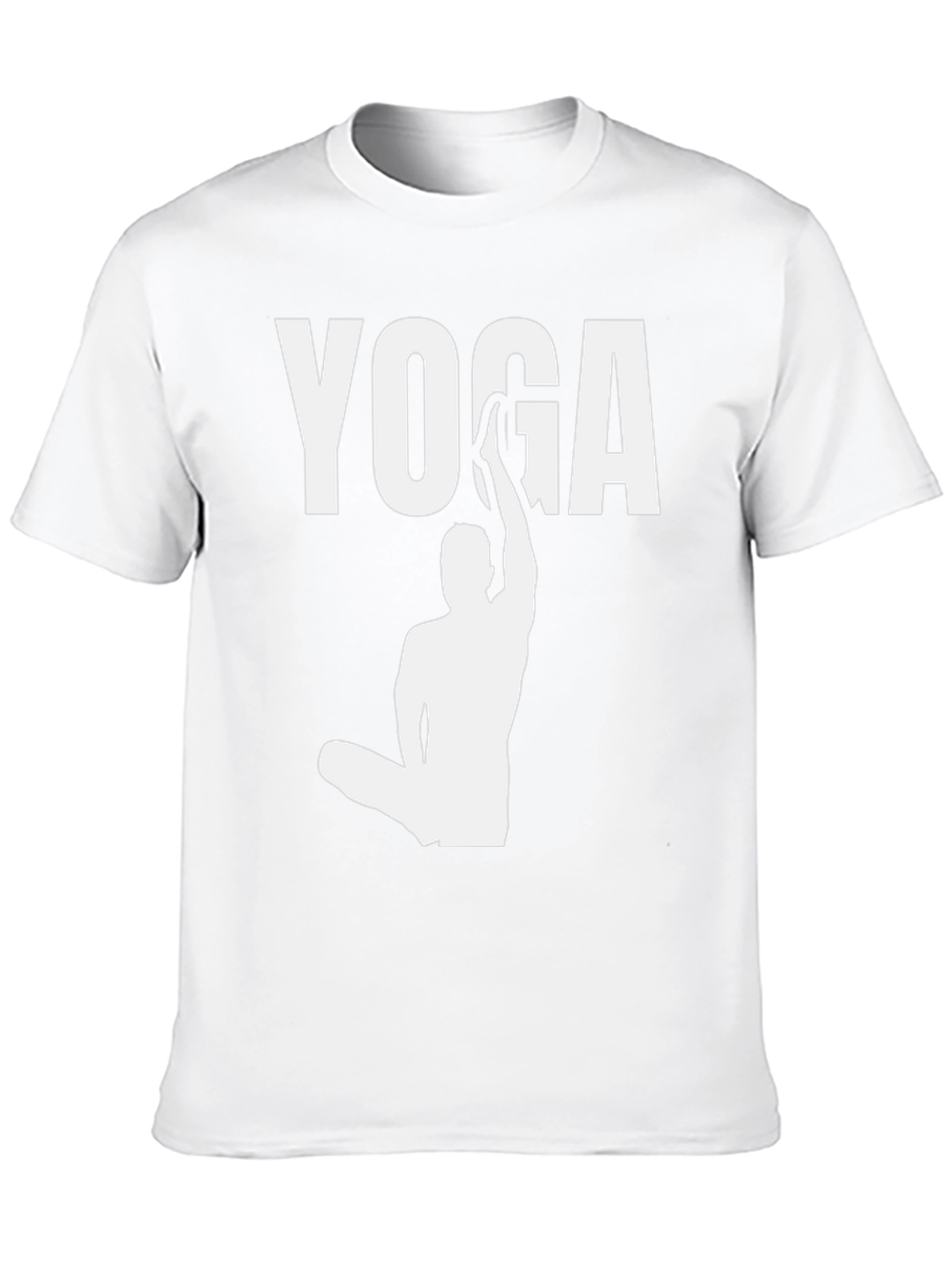 Yoga Pose Graphic Tee - Mens Black Cotton T-Shirt