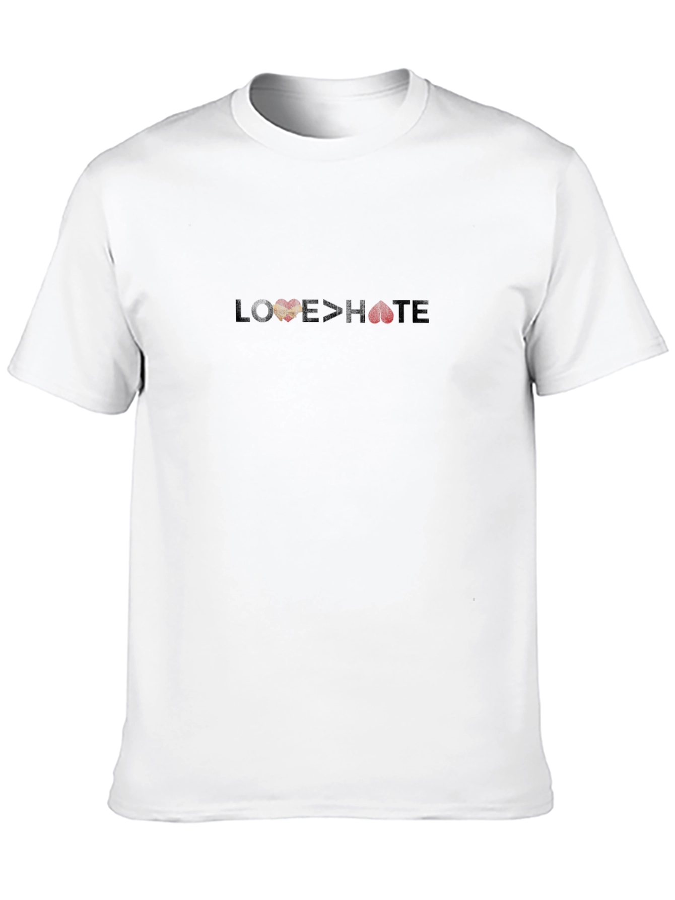 Love > Hate Graphic Tee - Stylish Black Shirt