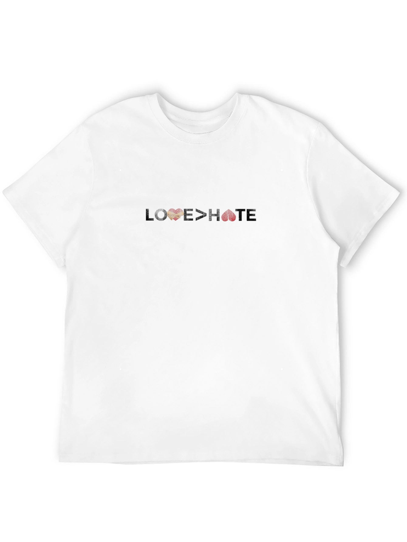 Love > Hate Graphic Tee - Stylish Black Shirt