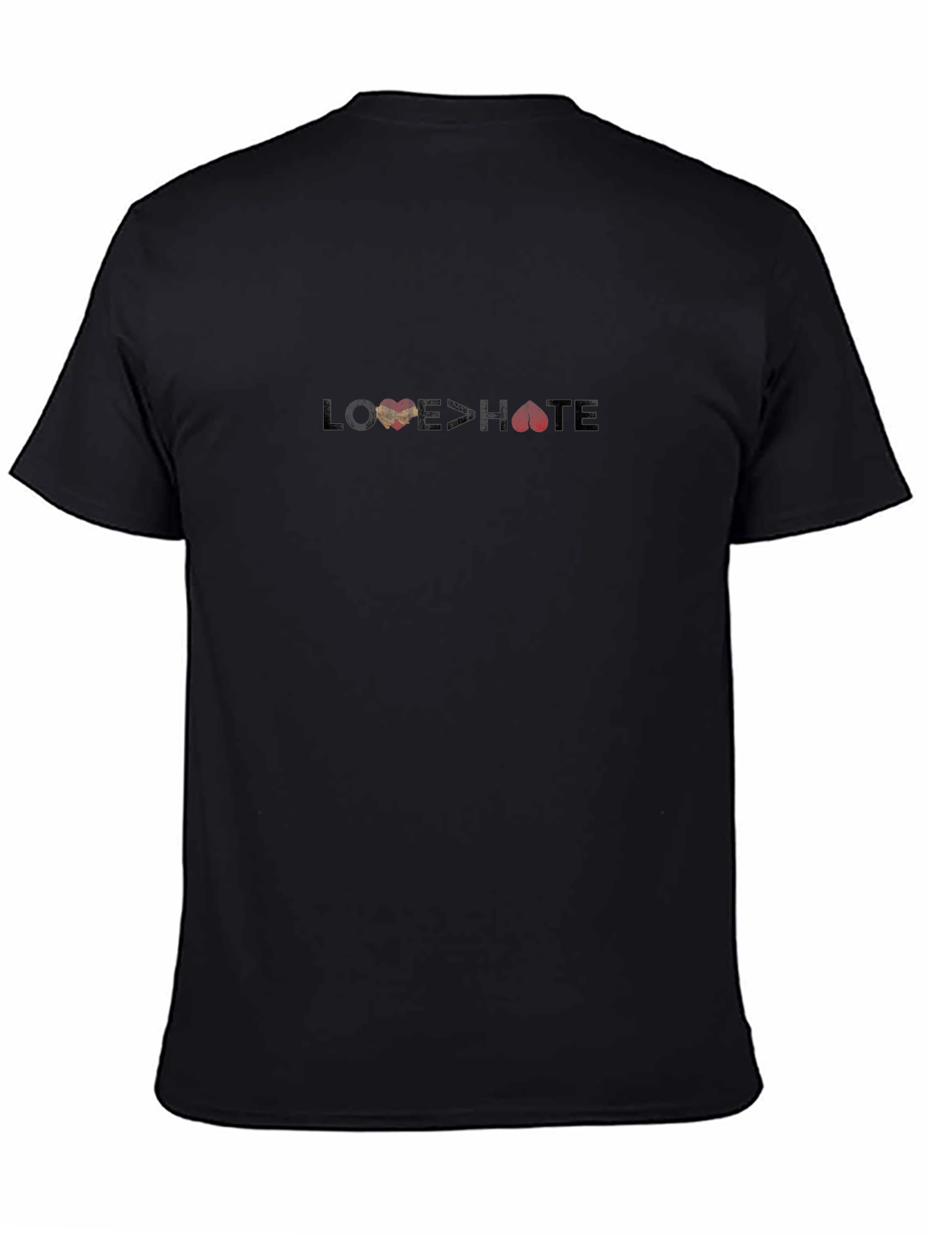 Love > Hate Graphic Tee - Stylish Black Shirt