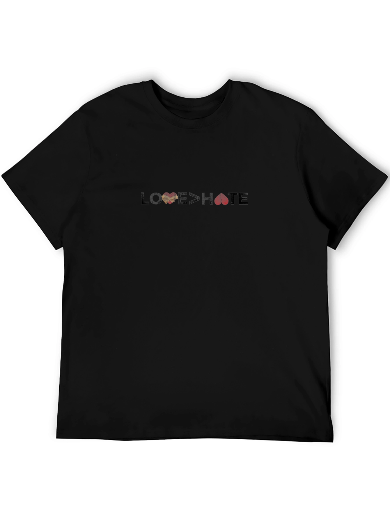 Love > Hate Graphic Tee - Stylish Black Shirt