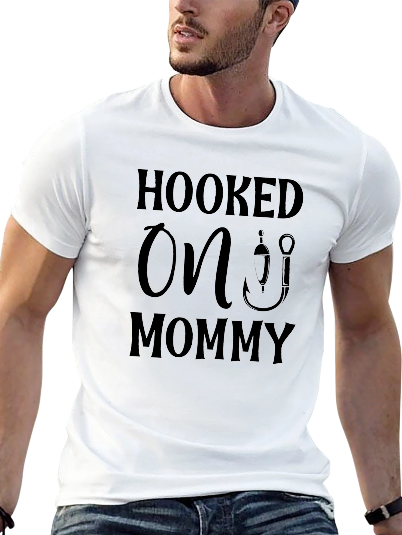 Hooked On Mommy Black T-Shirt