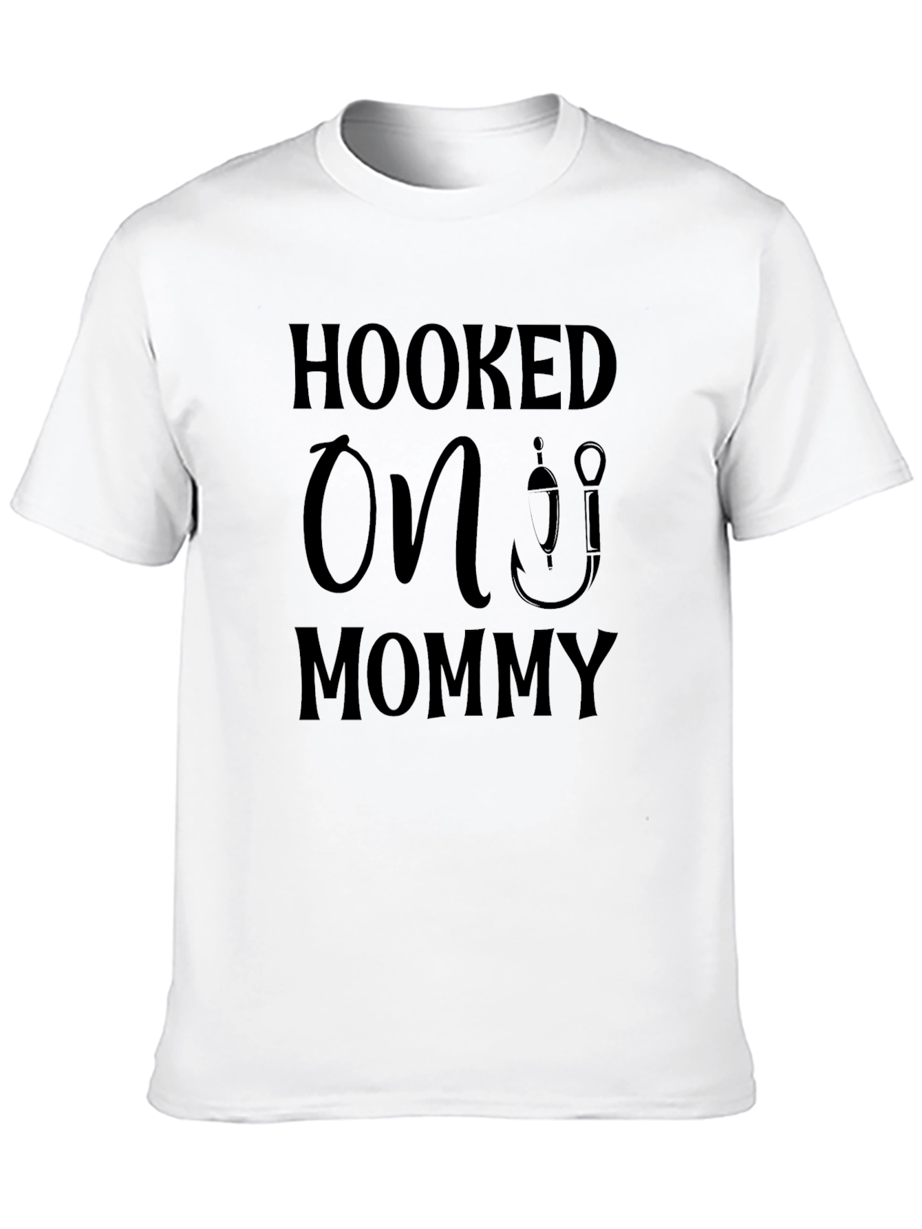 Hooked On Mommy Black T-Shirt