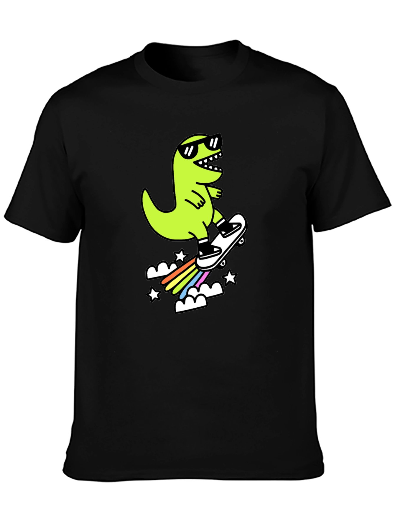 Skateboarding Dino Graphic Tee - Cool & Fun T-Shirt