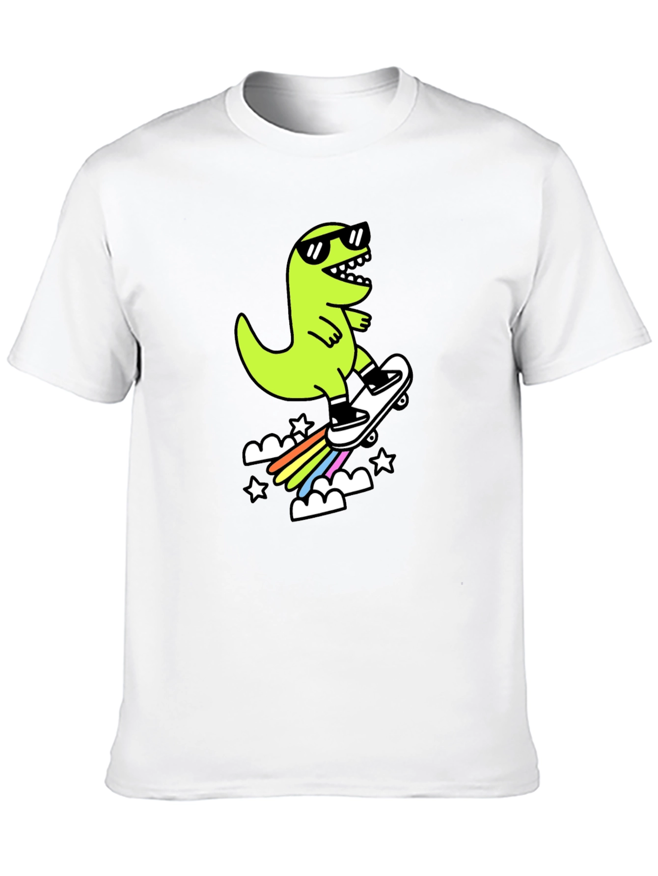 Skateboarding Dino Graphic Tee - Cool & Fun T-Shirt