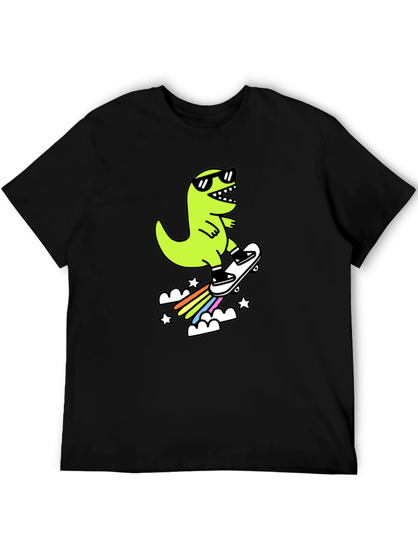 Skateboarding Dino Graphic Tee - Cool & Fun T-Shirt