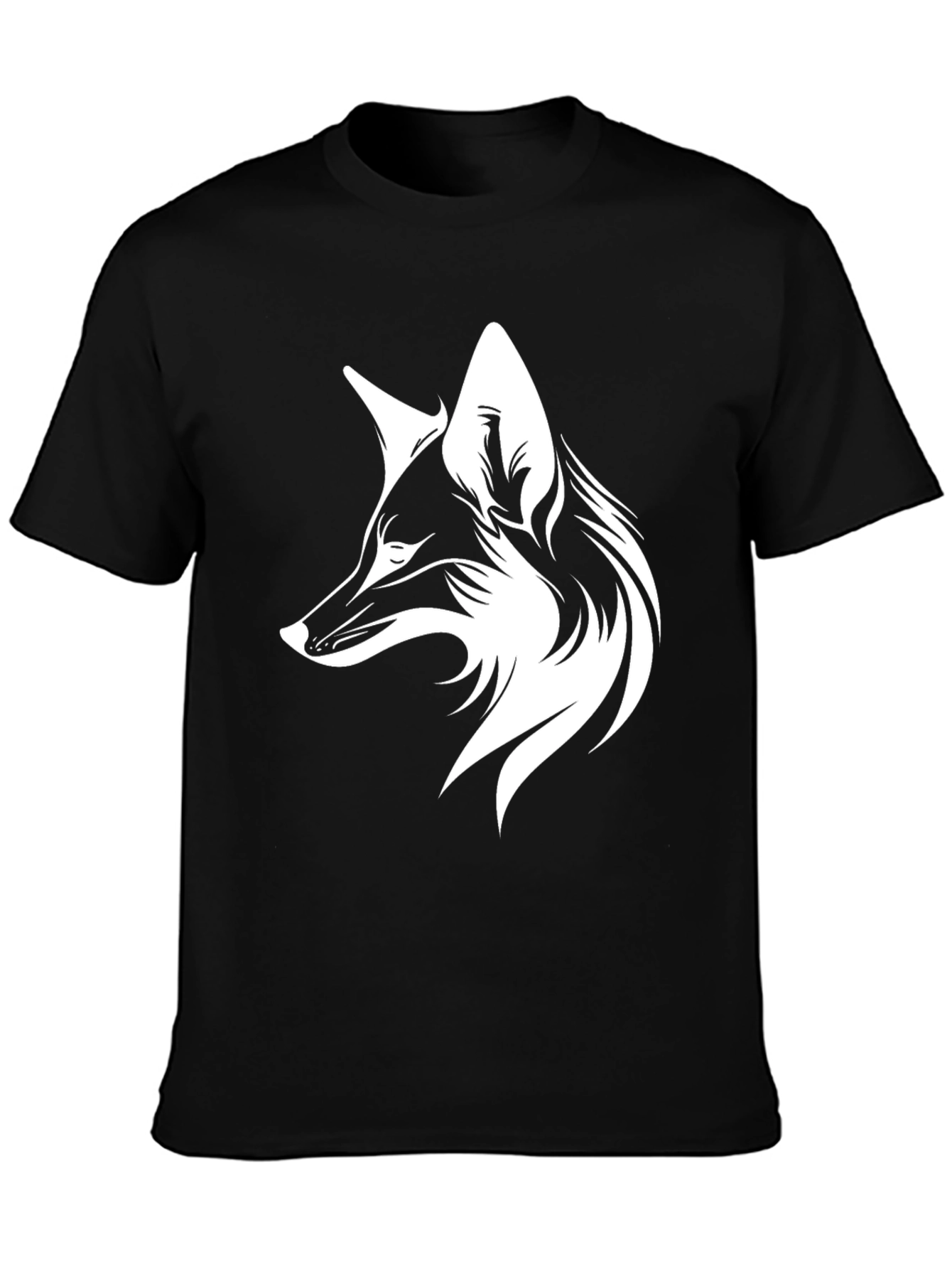 Fox Graphic Black T-Shirt - Stylish Animal Tee