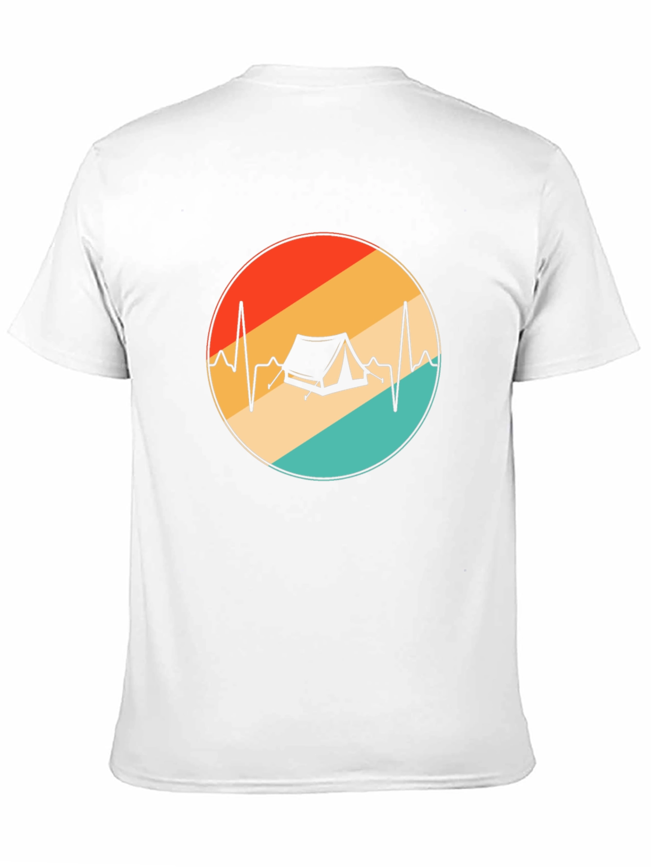 Camping Heartbeat Graphic Tee - Black