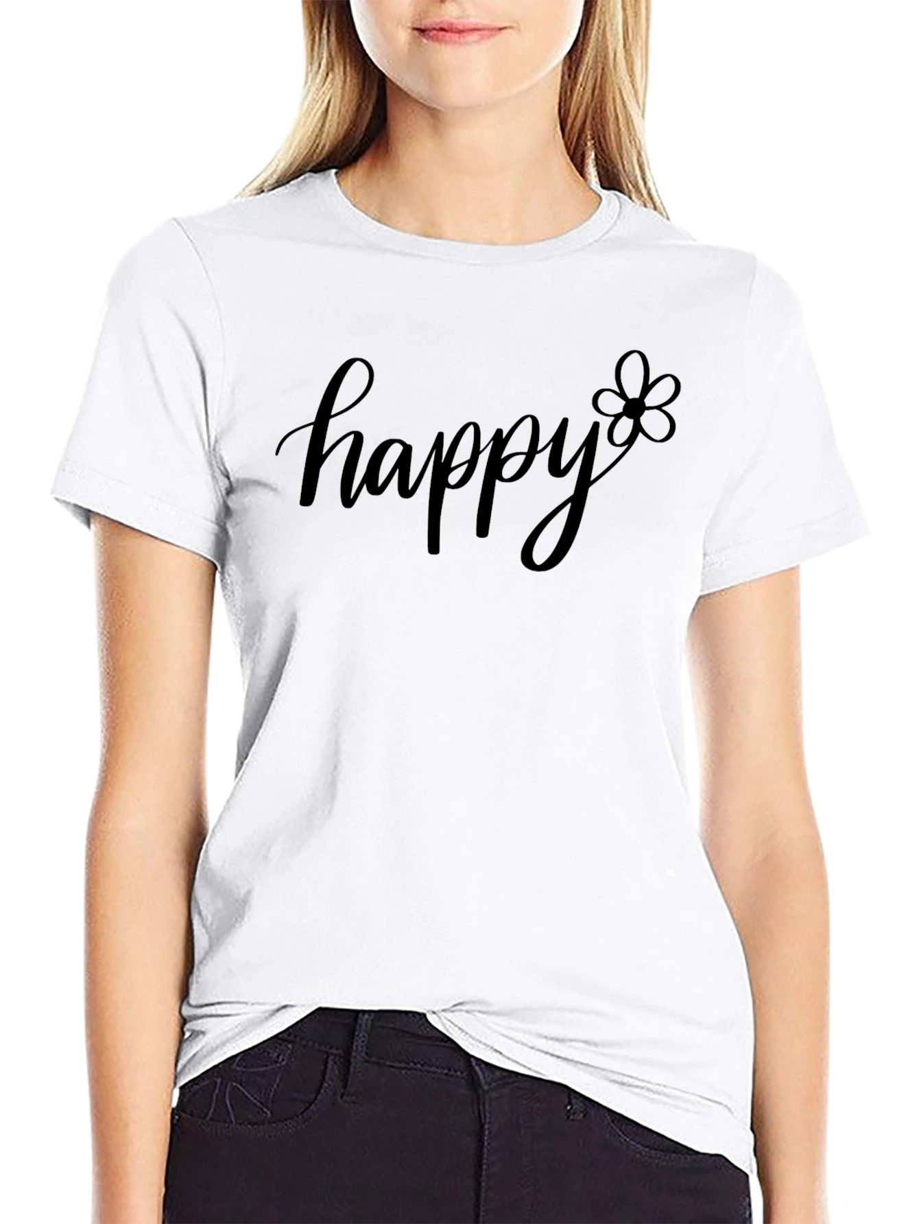 Happy Daisy Graphic T-Shirt - Soft Cotton Tee
