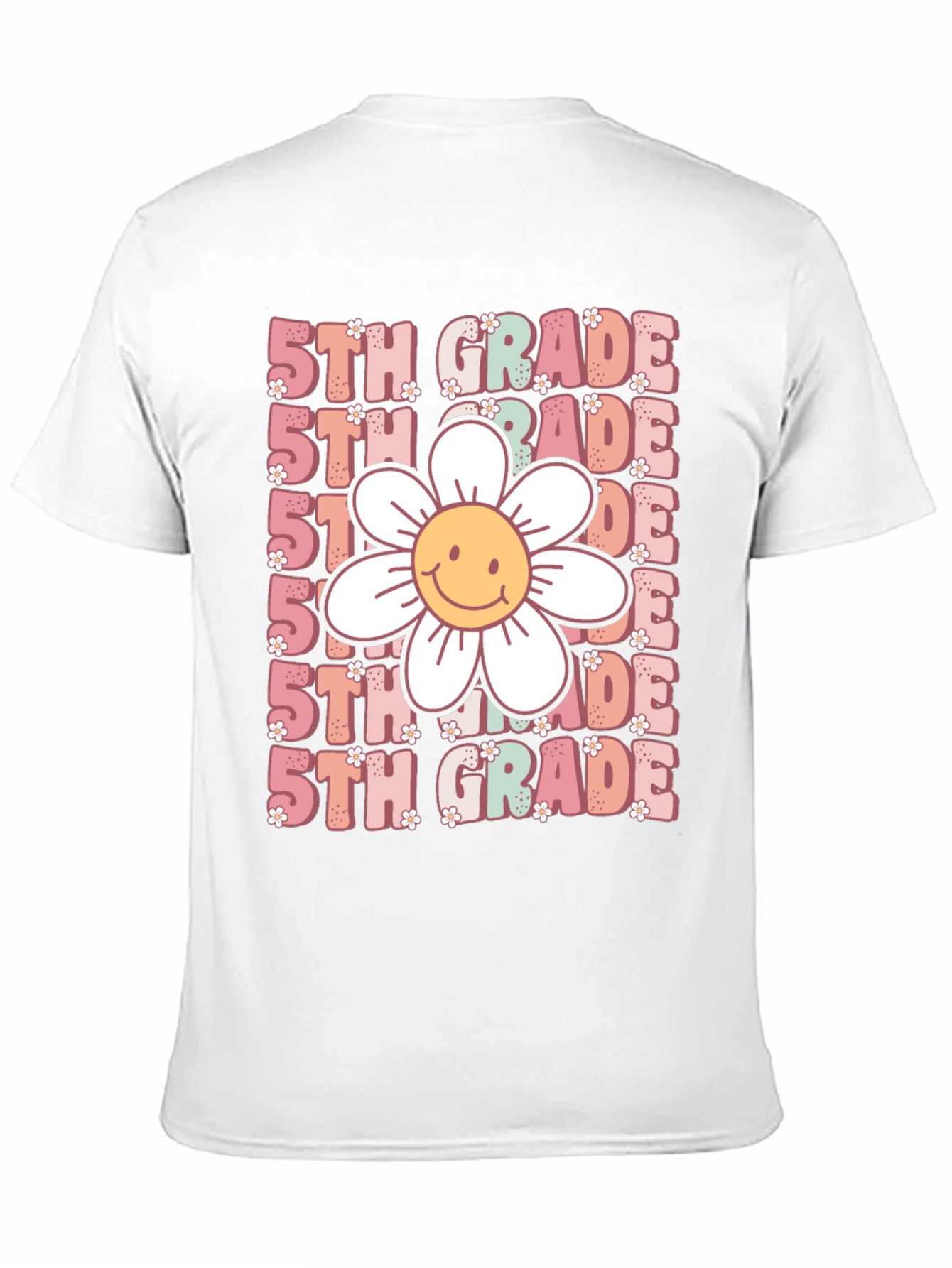 5th Grade Smiley Flower T-Shirt