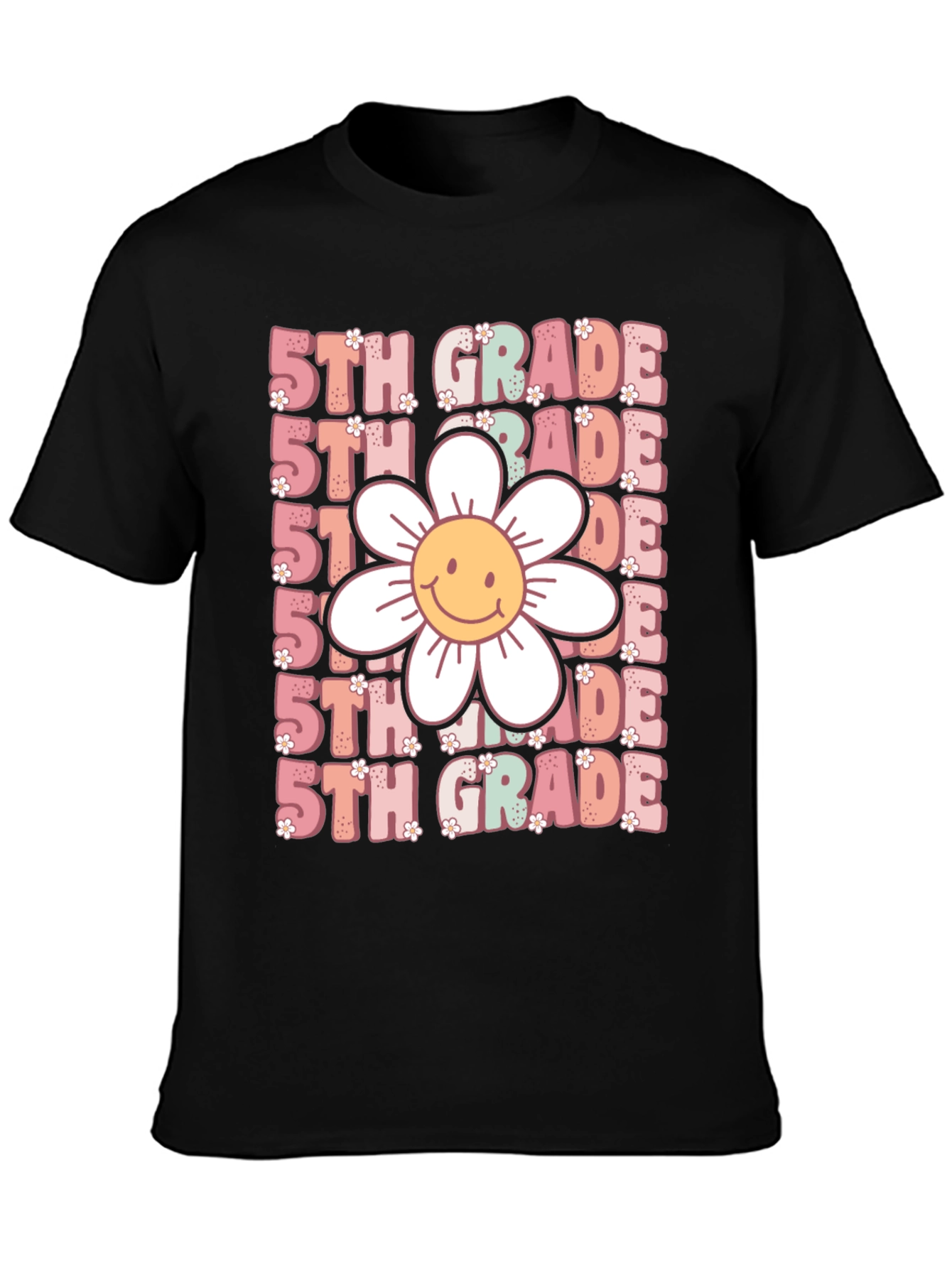 5th Grade Smiley Flower T-Shirt