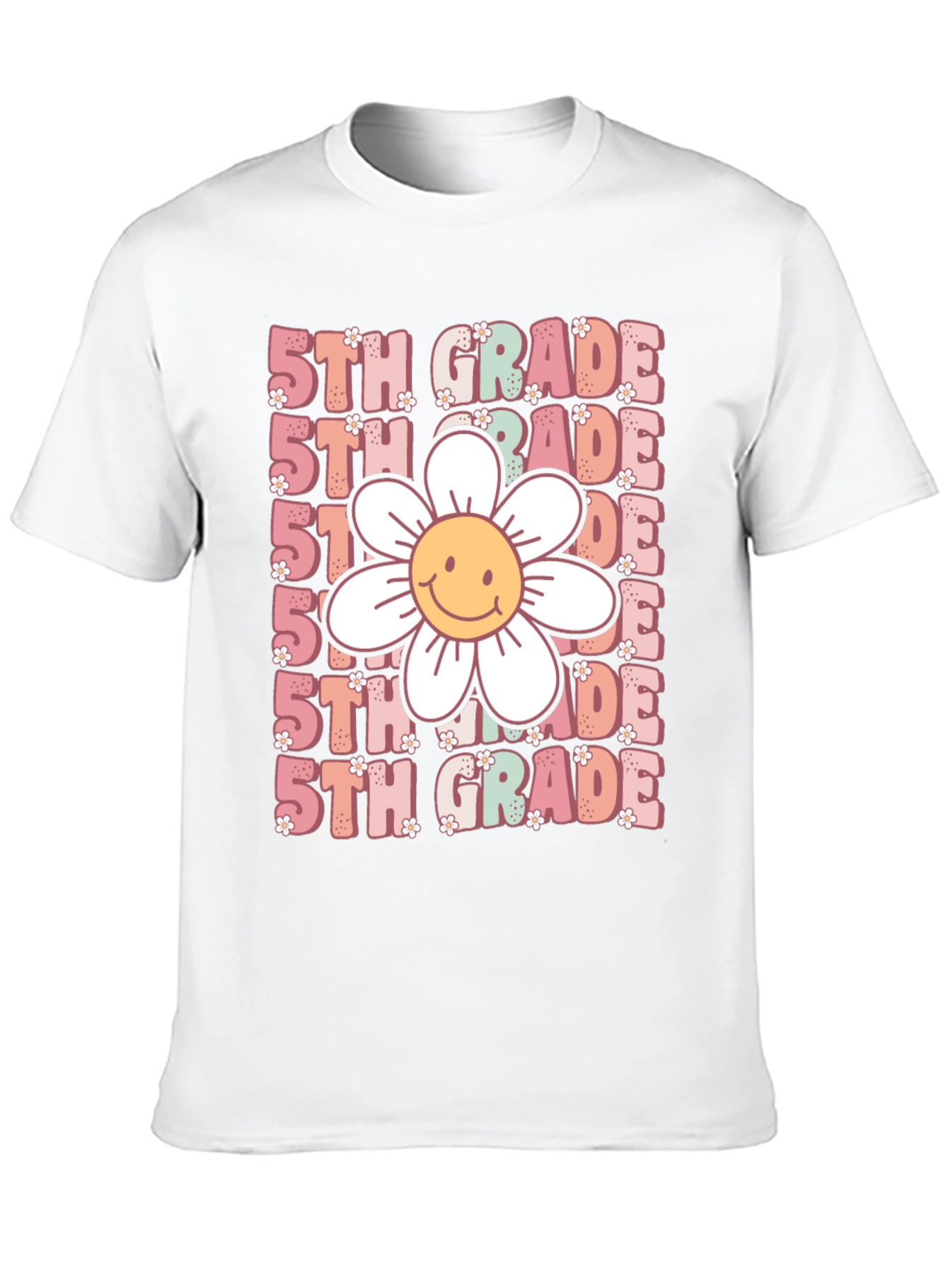 5th Grade Smiley Flower T-Shirt