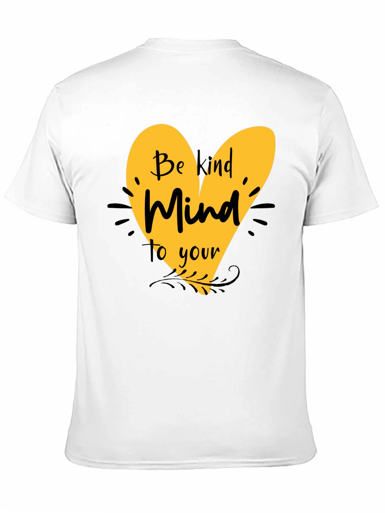 Be Kind Mind T-Shirt - Black Cotton Blend