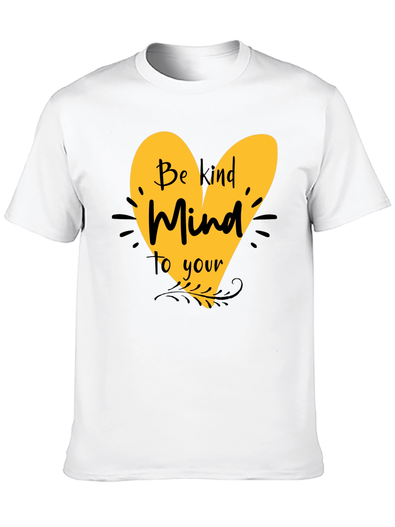 Be Kind Mind T-Shirt - Black Cotton Blend