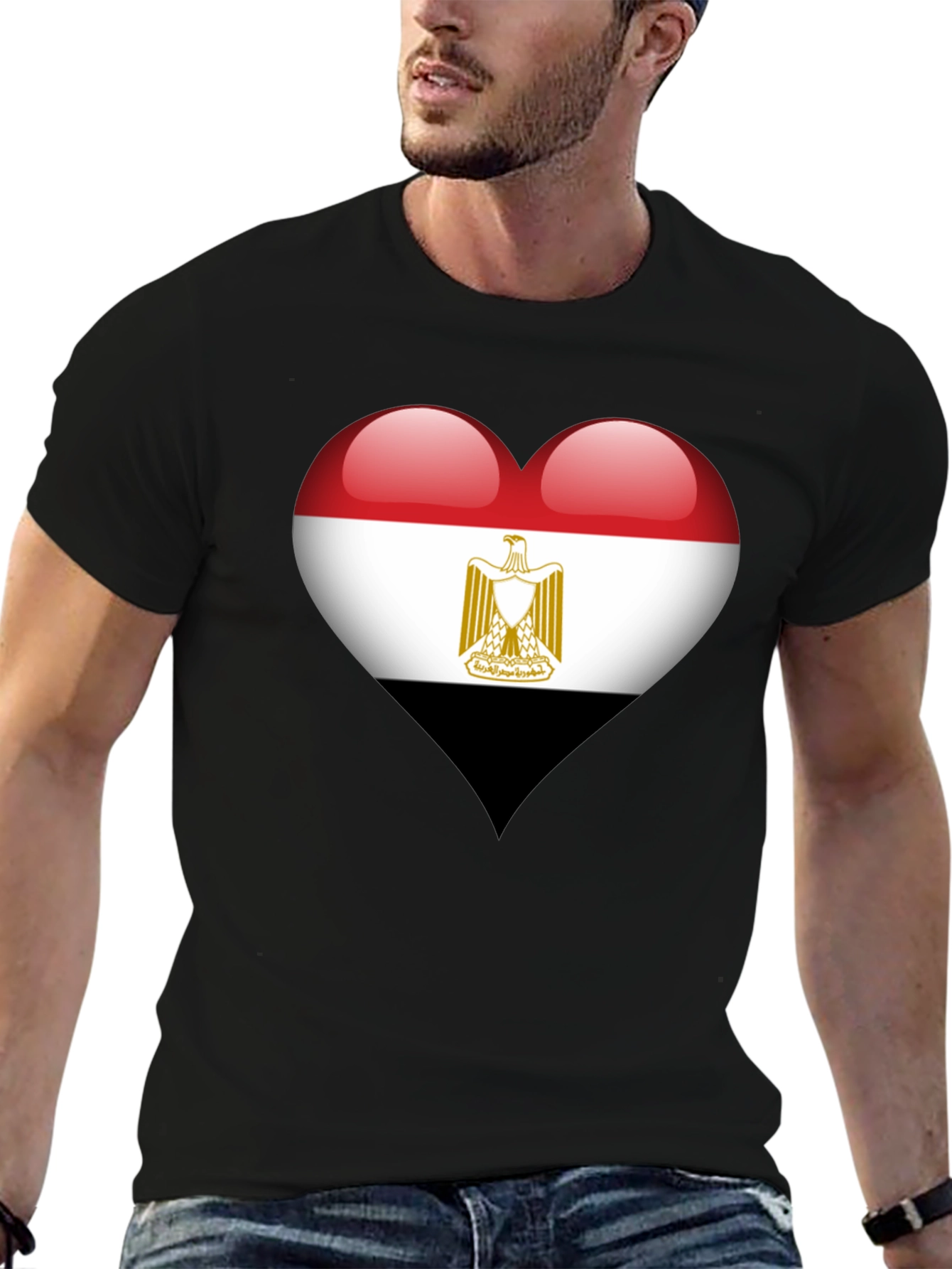 Egypt Flag Heart T-Shirt - Show Your Love!