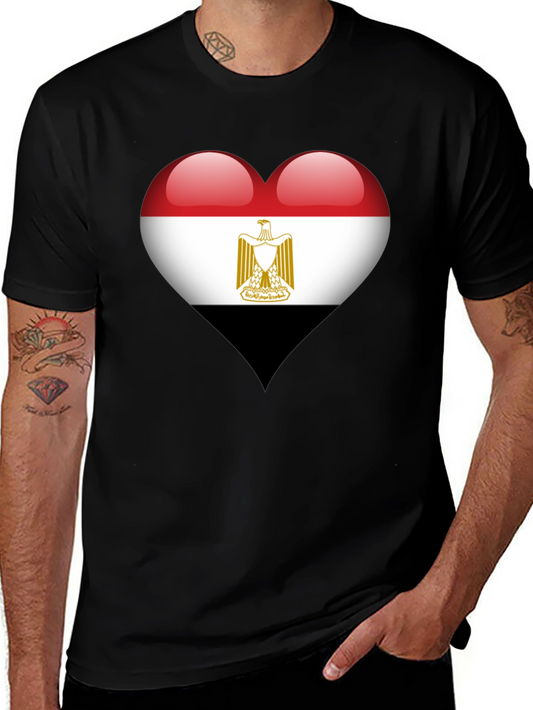 Egypt Flag Heart T-Shirt - Show Your Love!