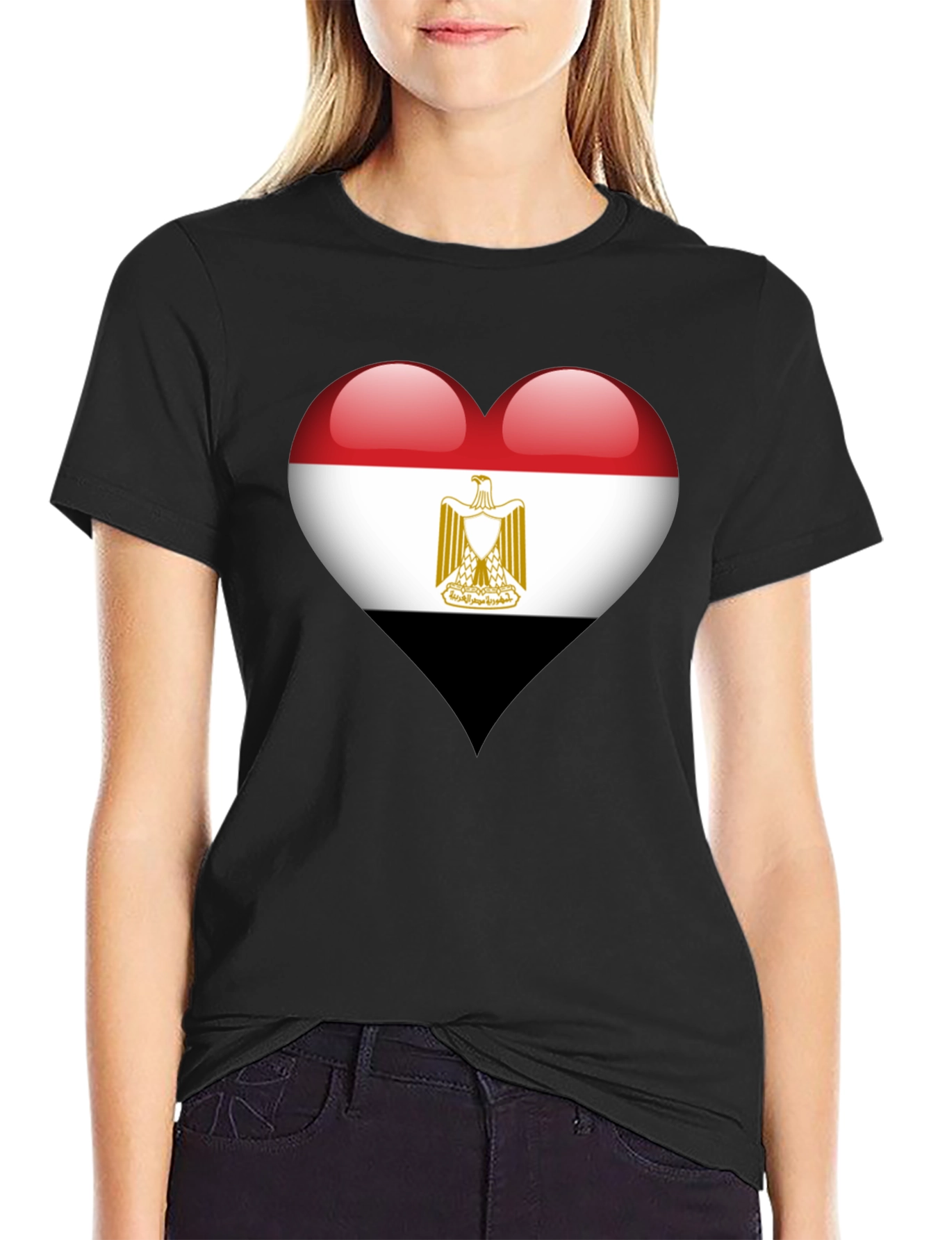 Egypt Flag Heart T-Shirt - Show Your Love!