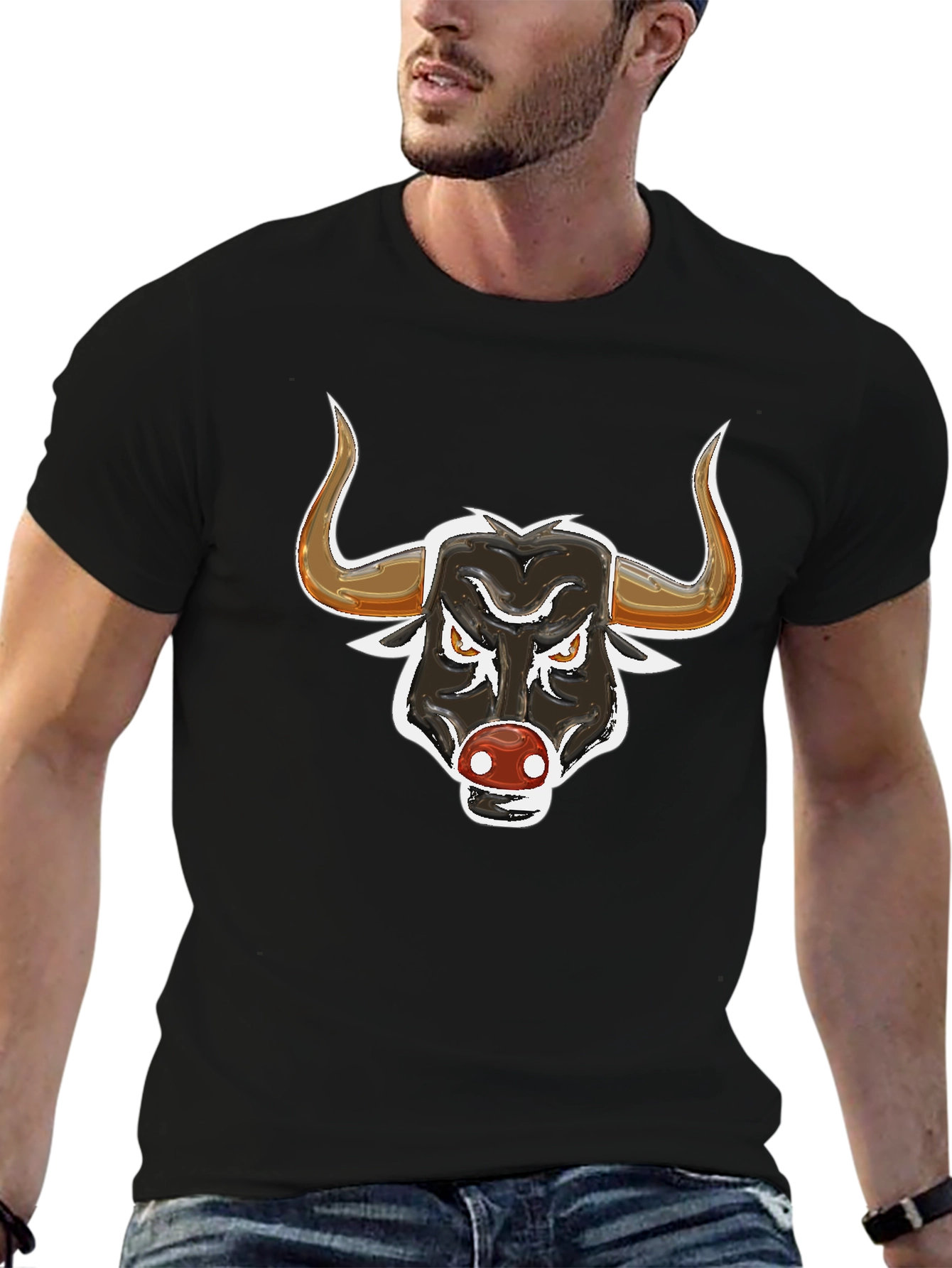 Black Bull Graphic Tee - Bold & Stylish