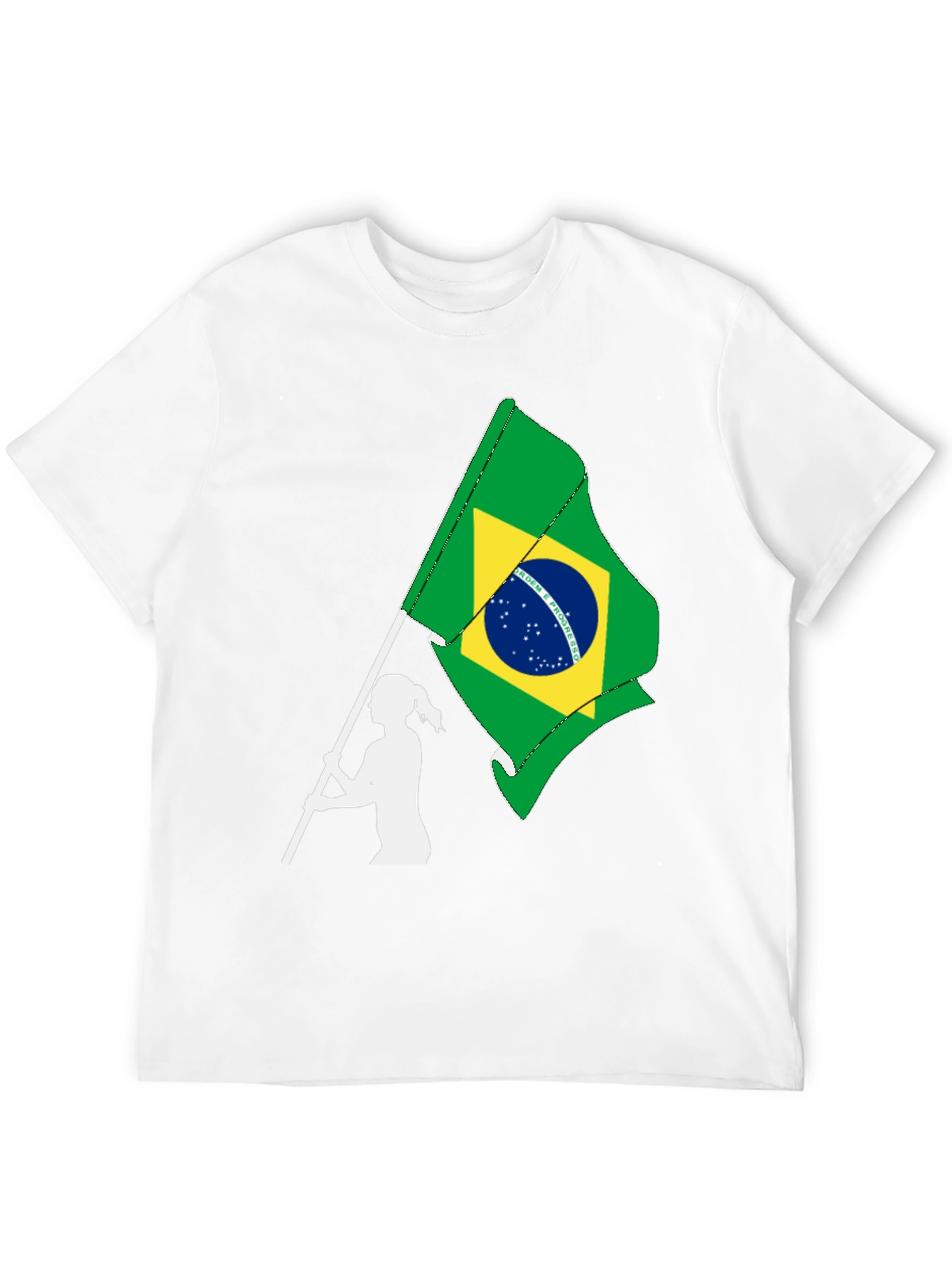 Brazil Flag Graphic T-Shirt - Black