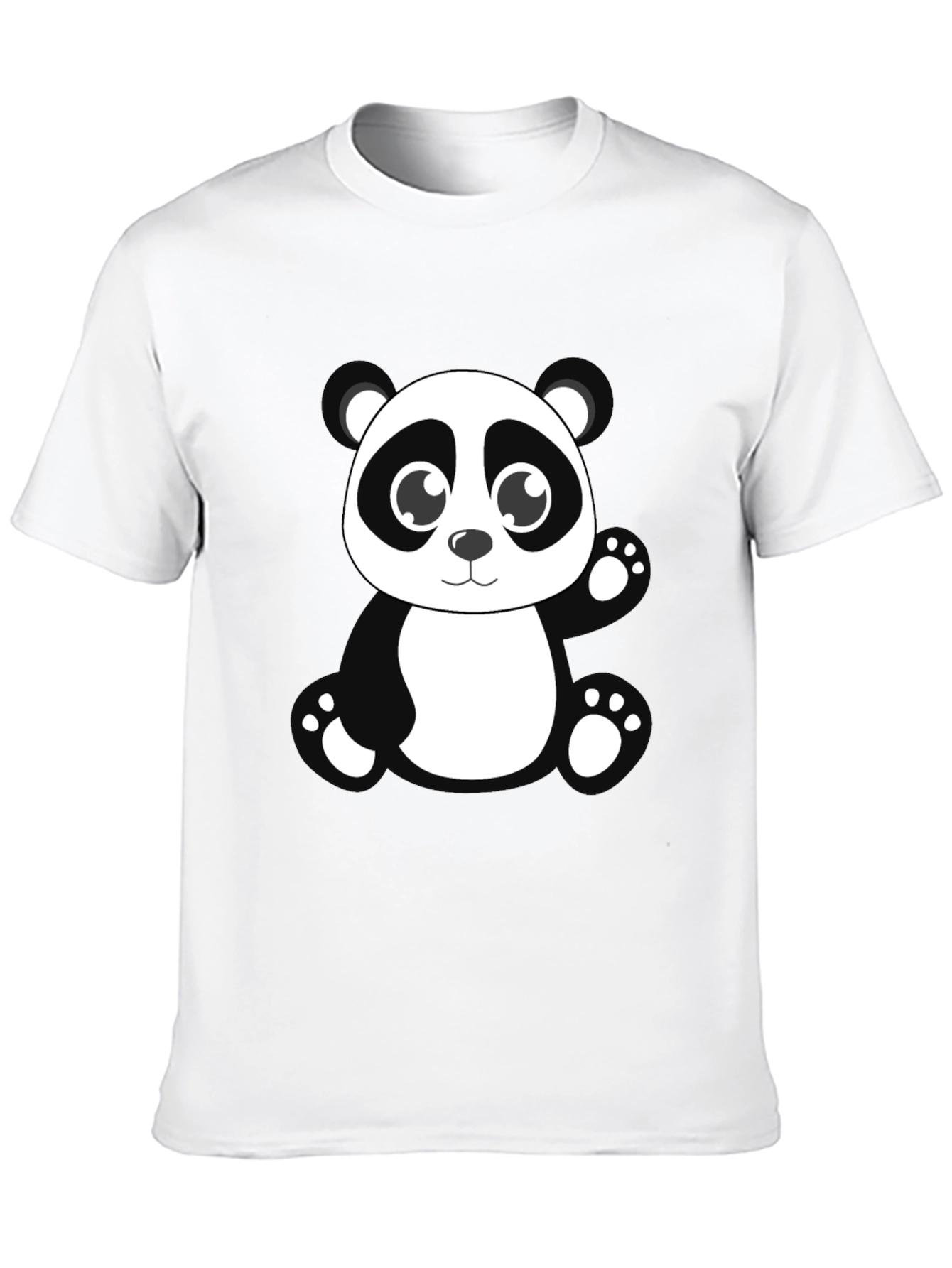 Cute Panda Bear Black T-Shirt