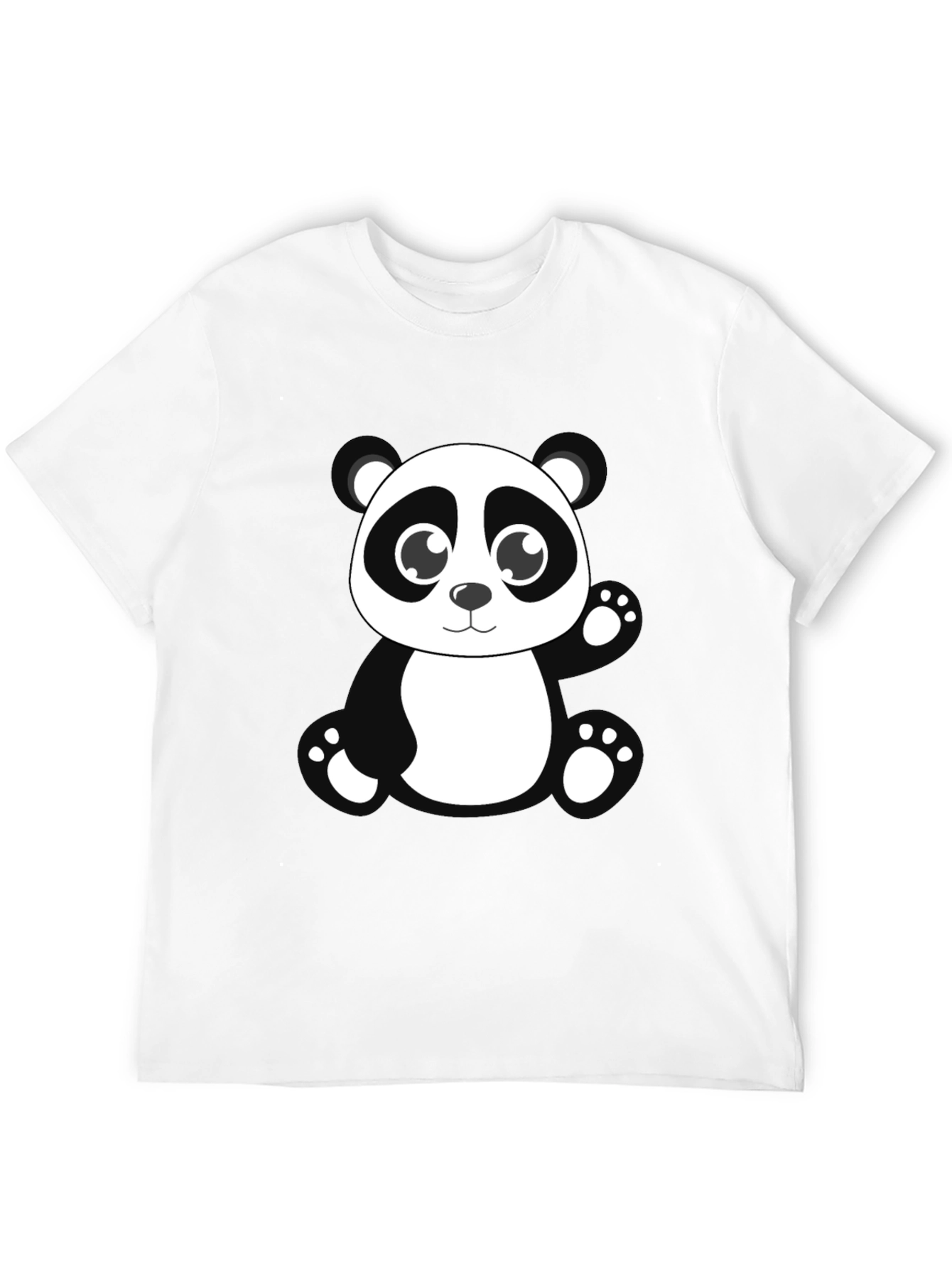 Cute Panda Bear Black T-Shirt