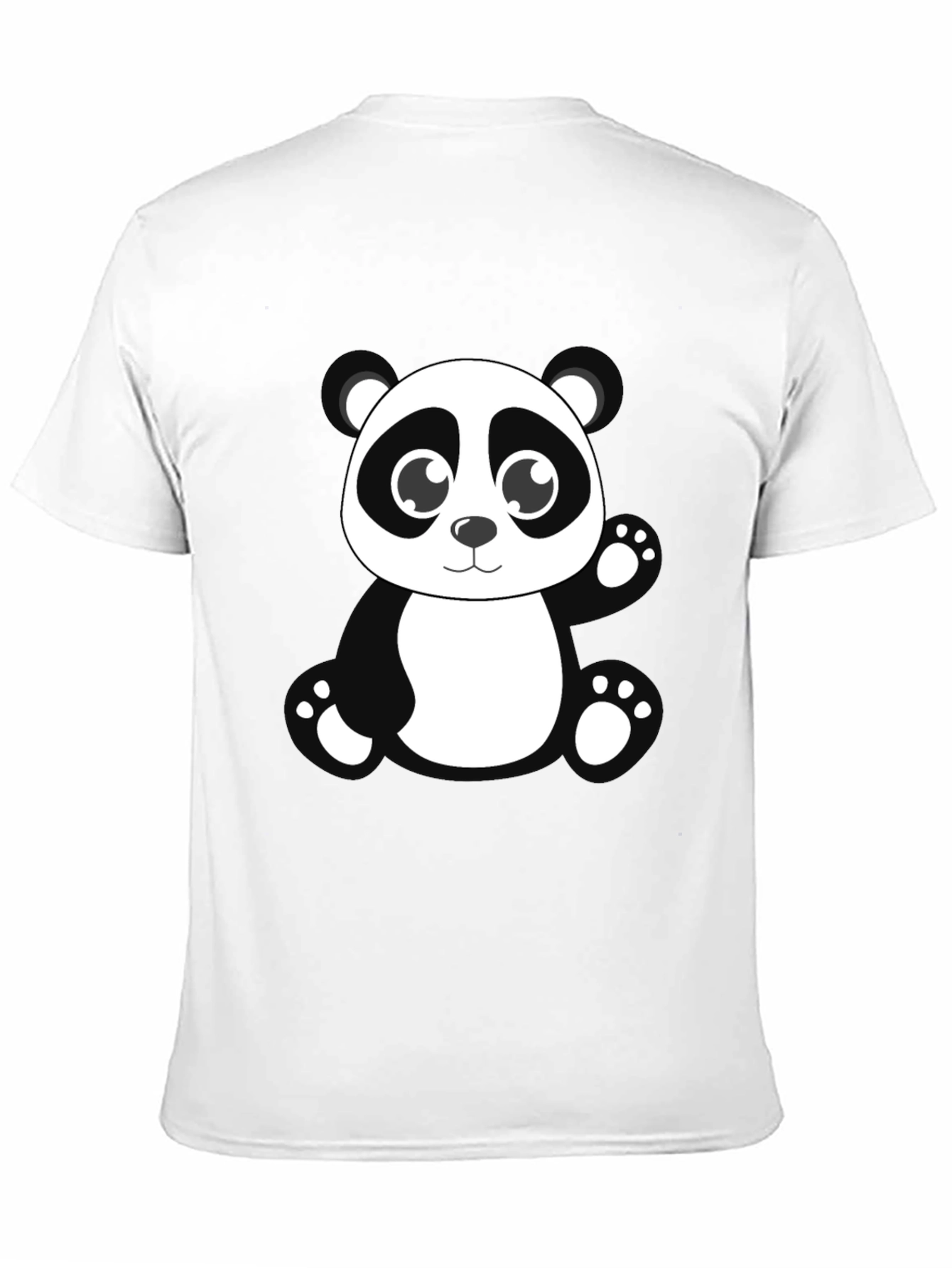 Cute Panda Bear Black T-Shirt