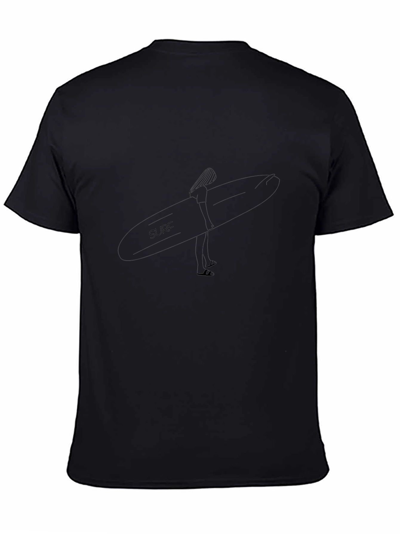 Surfboard Graphic T-Shirt - Black Unisex Tee
