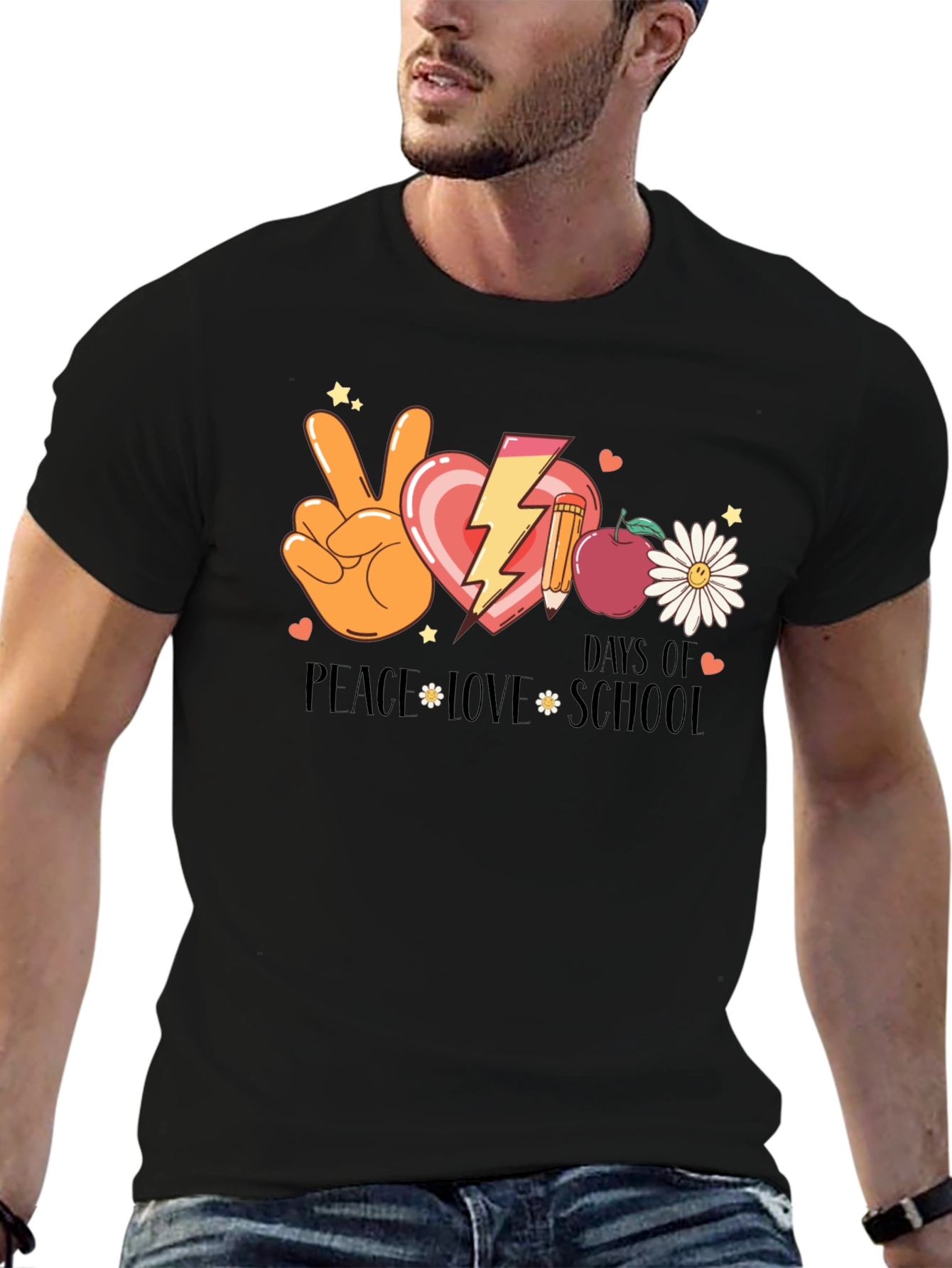 Peace Love School T-Shirt - Back to School