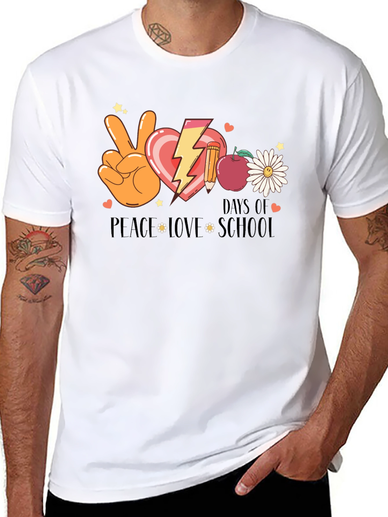 Peace Love School T-Shirt - Back to School