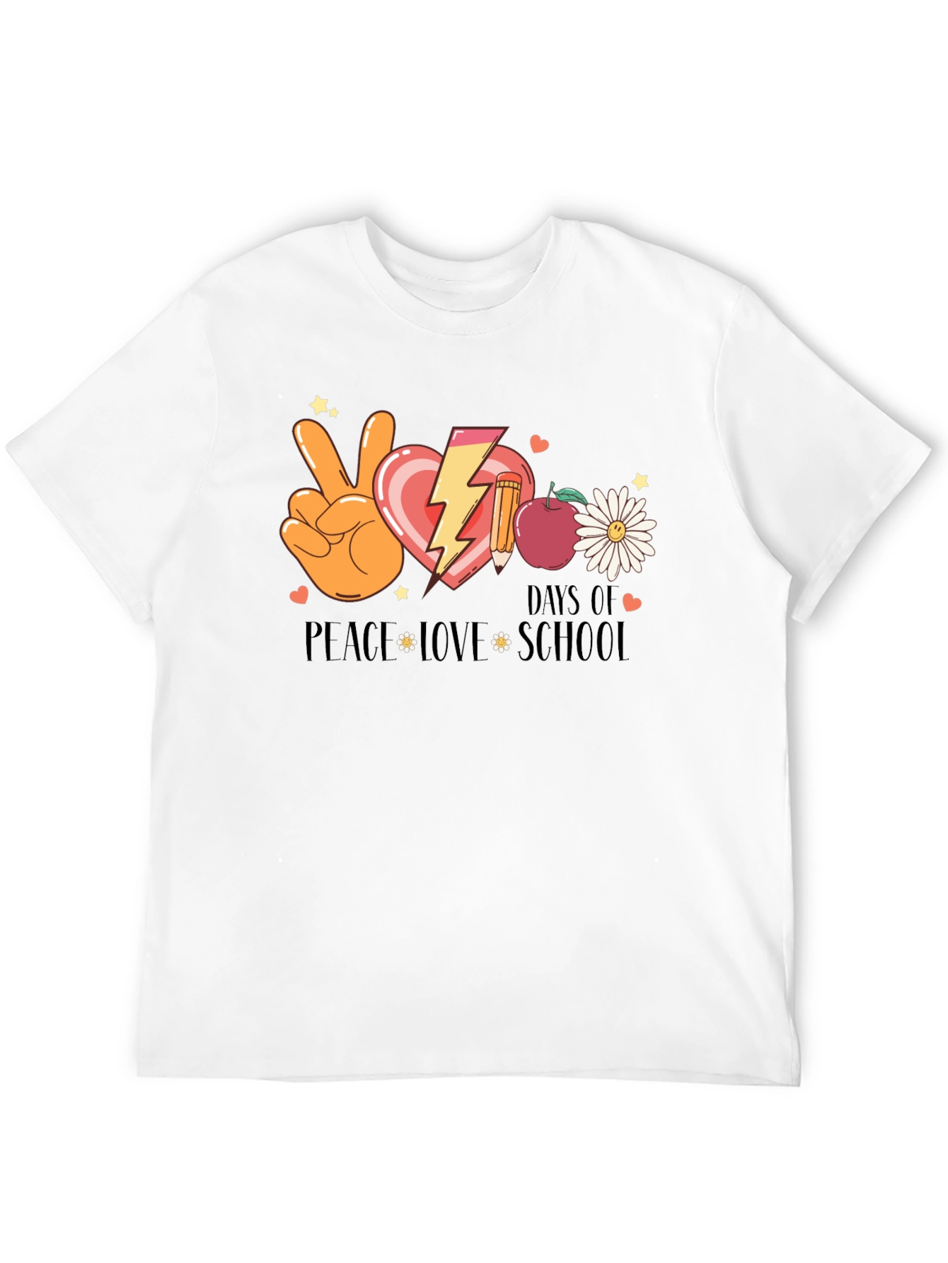 Peace Love School T-Shirt - Back to School