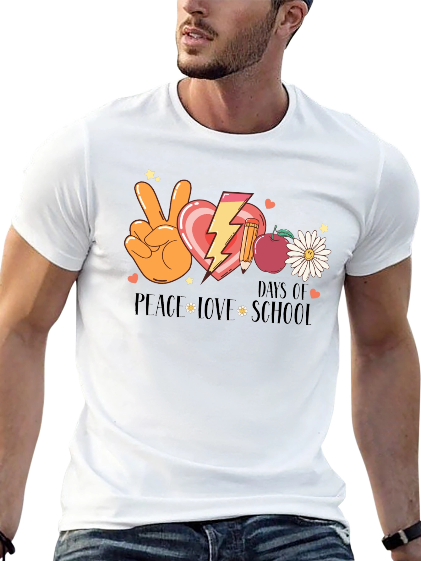 Peace Love School T-Shirt - Back to School