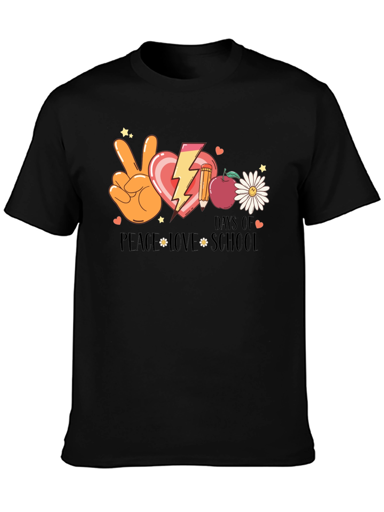 Peace Love School T-Shirt - Back to School