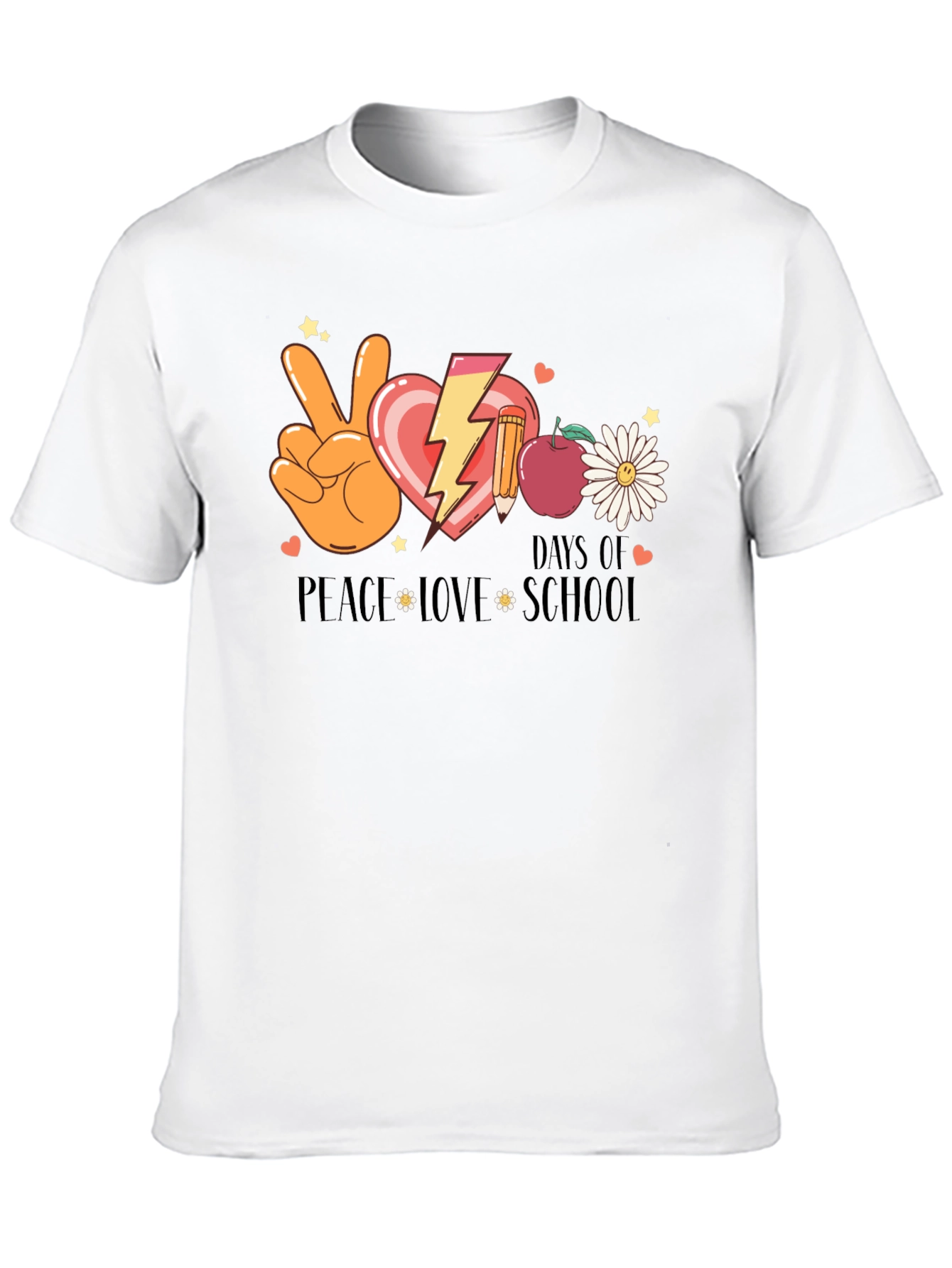 Peace Love School T-Shirt - Back to School