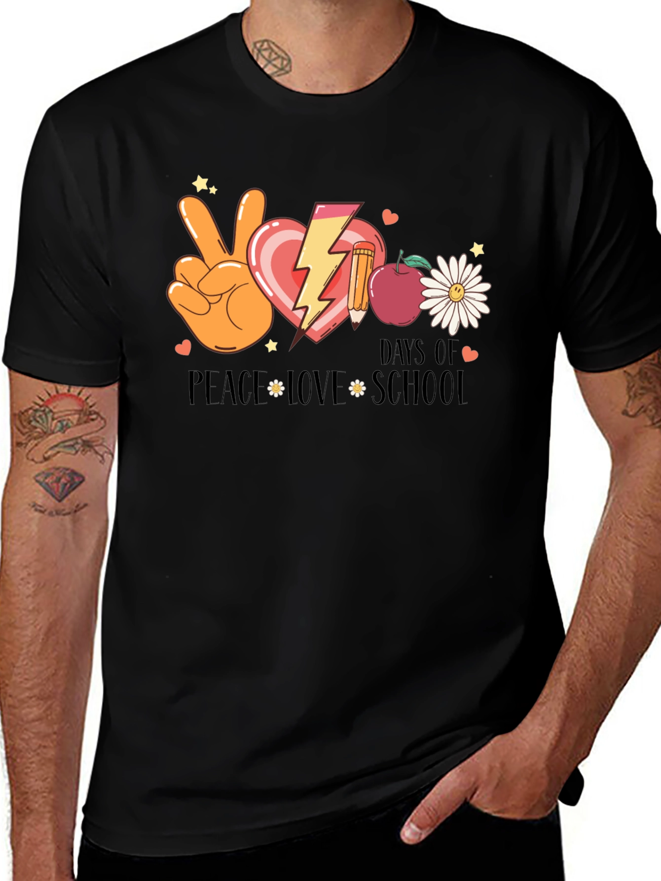 Peace Love School T-Shirt - Back to School