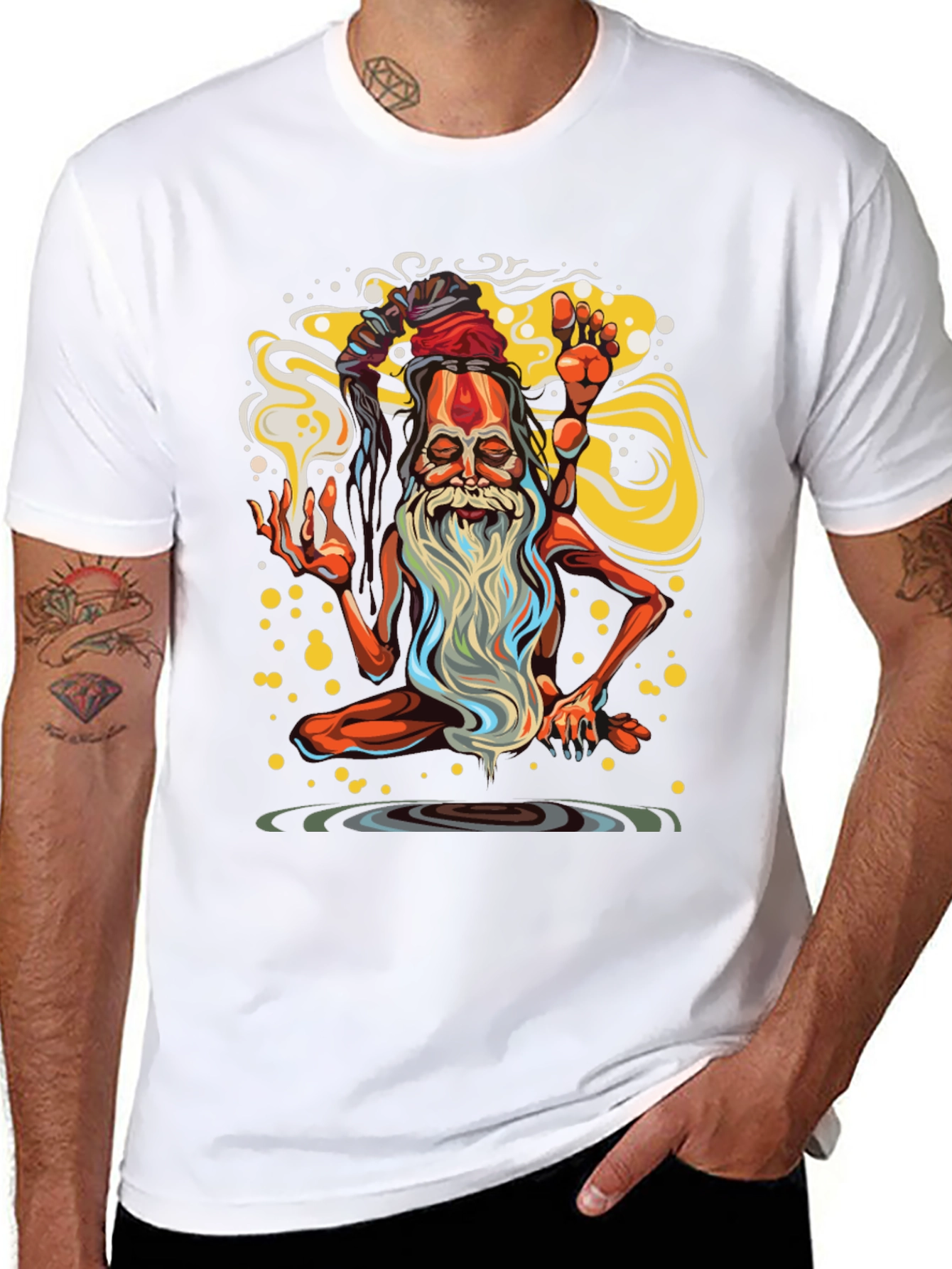 Mystic Yogi Graphic T-Shirt - Spiritual Design