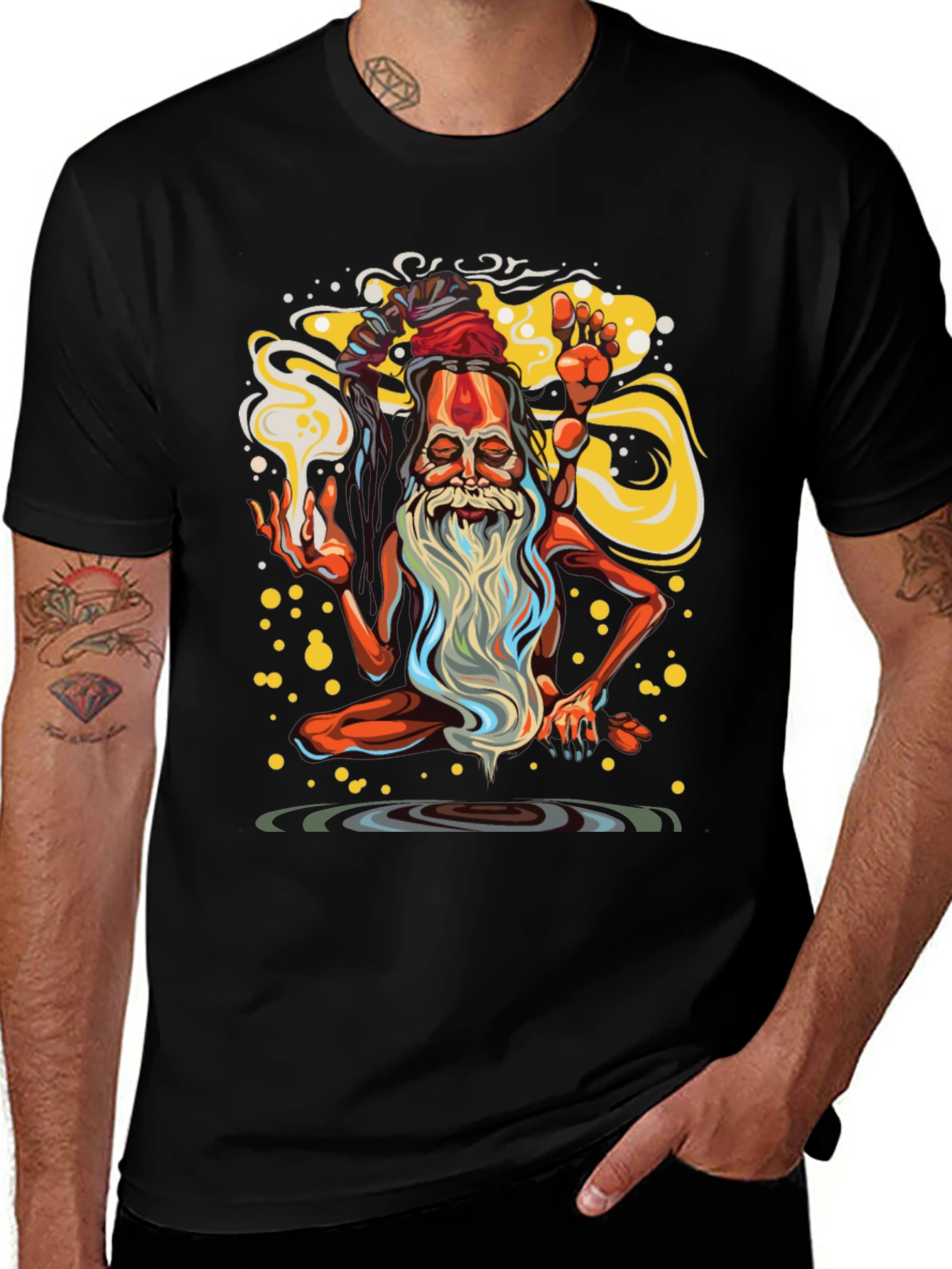 Mystic Yogi Graphic T-Shirt - Spiritual Design