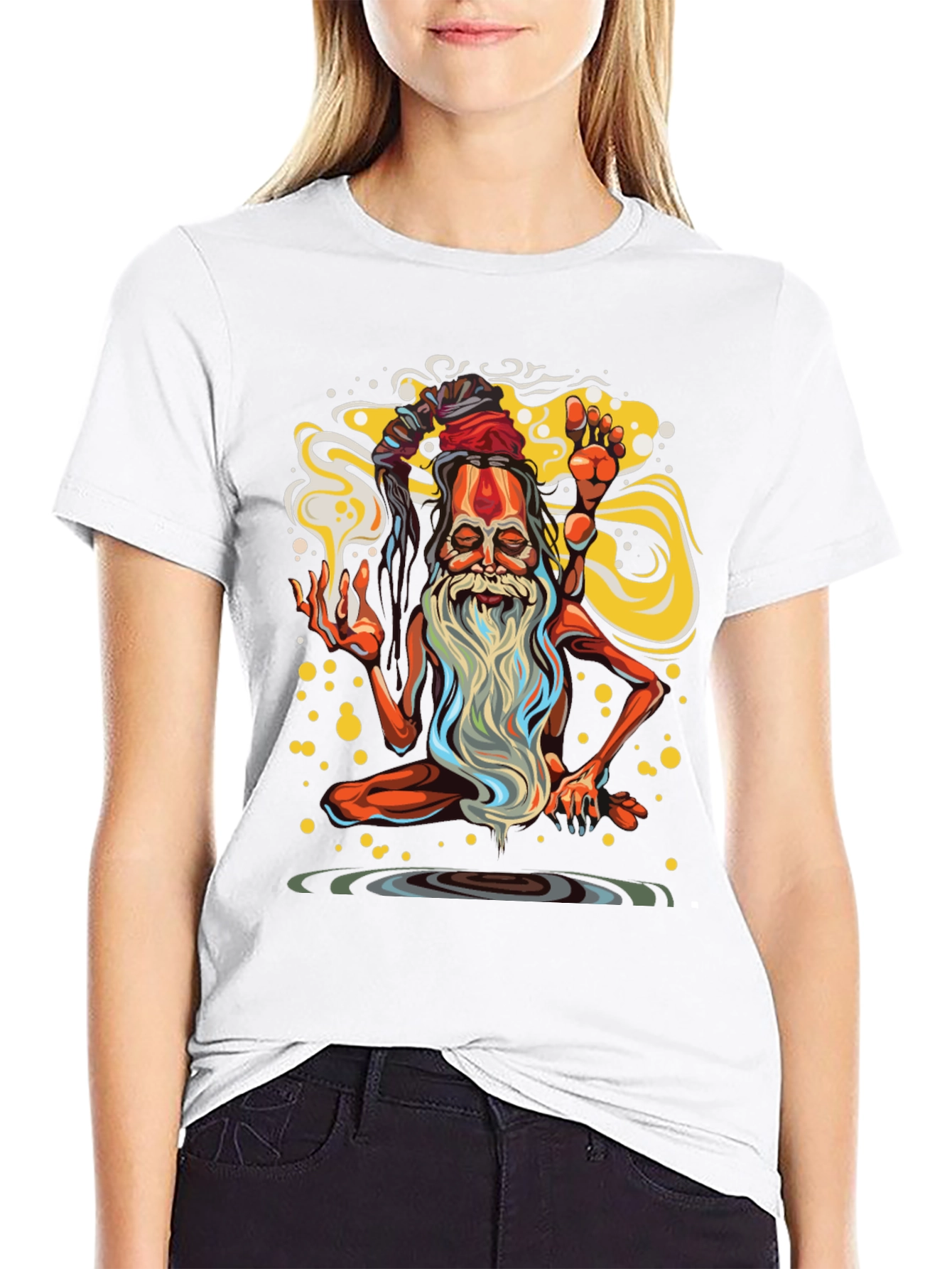 Mystic Yogi Graphic T-Shirt - Spiritual Design