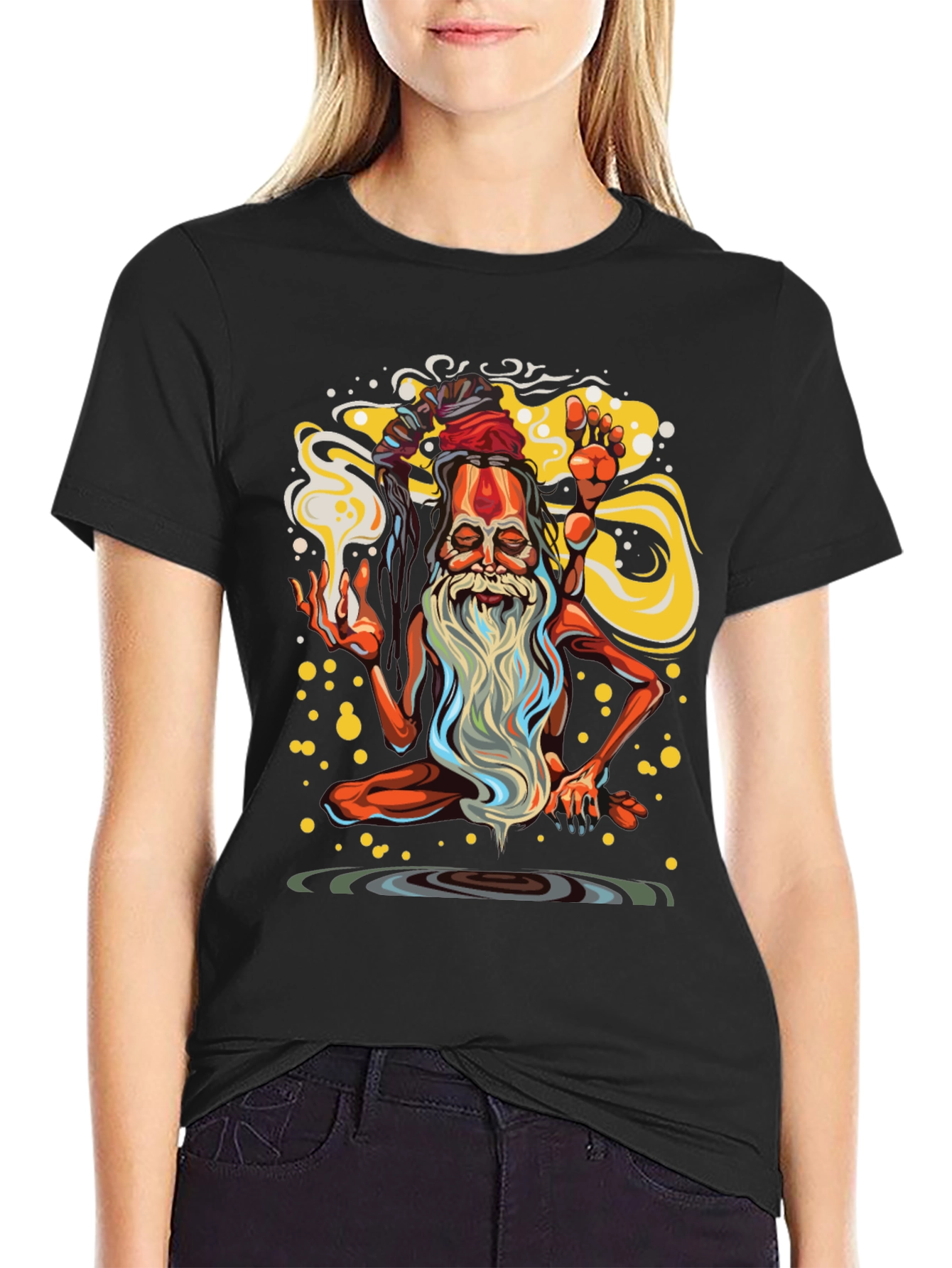 Mystic Yogi Graphic T-Shirt - Spiritual Design
