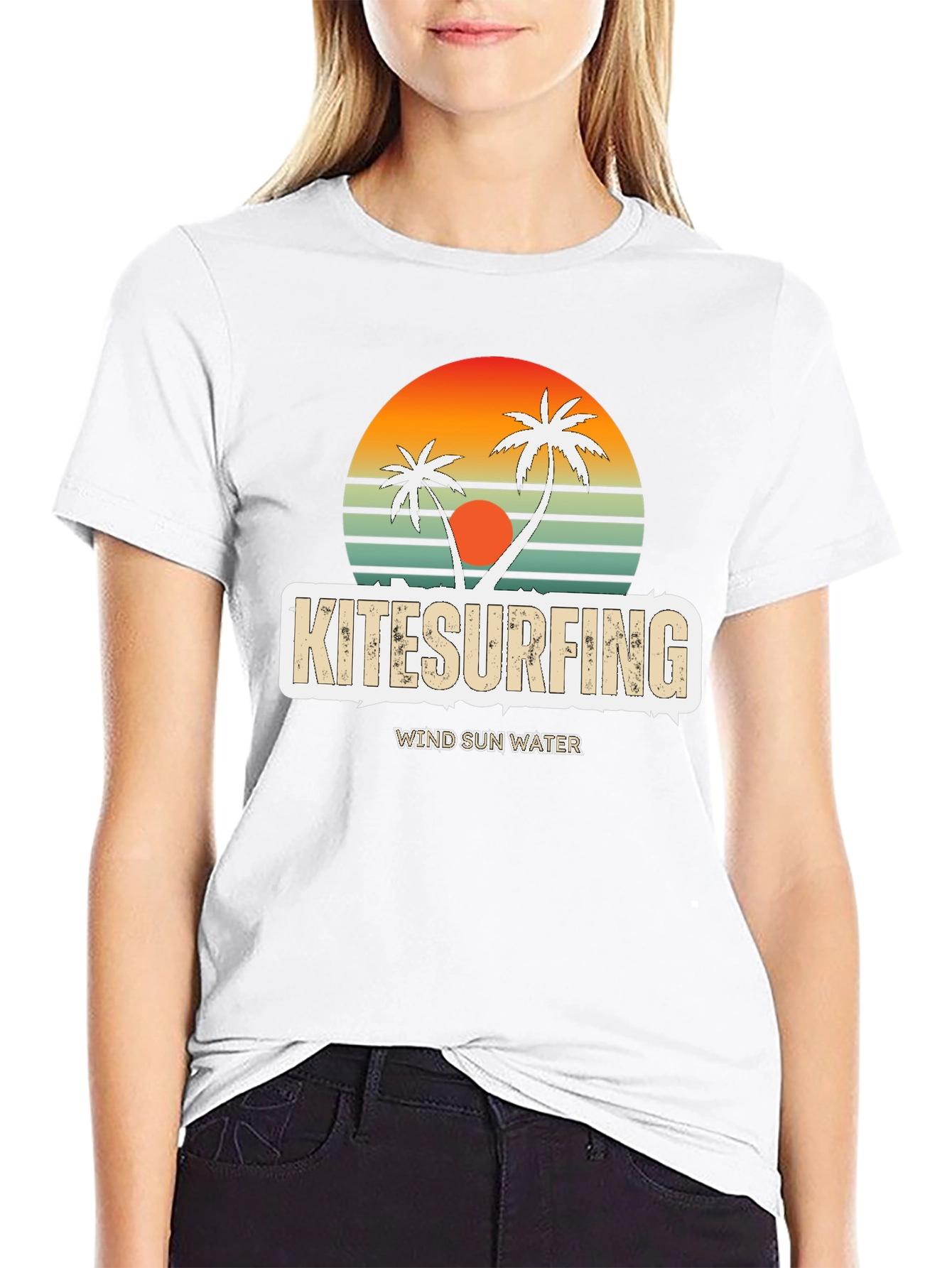 Kitesurfing Retro Sunset Tee