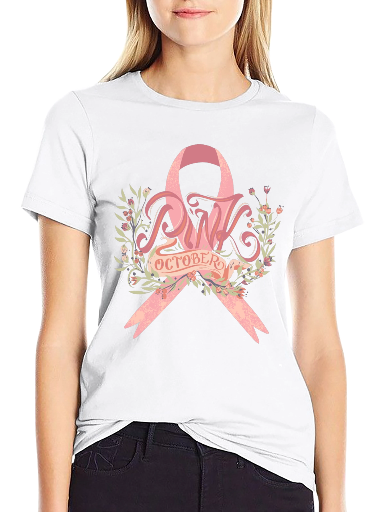 Pink October Breast Cancer Awareness T-Shirt