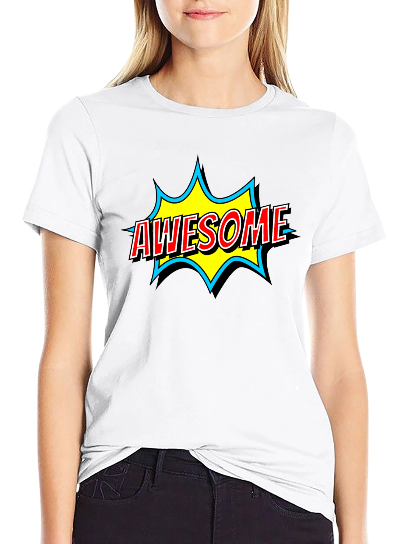 Awesome Graphic Print Black T-Shirt