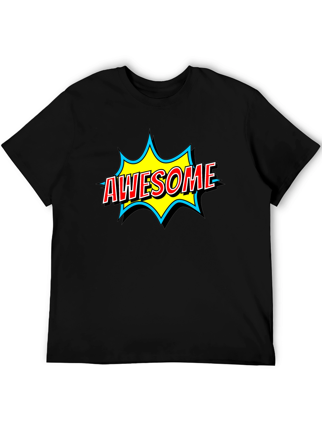 Awesome Graphic Print Black T-Shirt